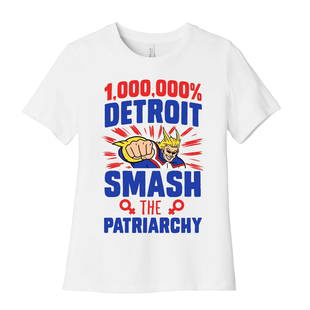 All Might Smash the Patriarchy (1000000 Detroit Smach) Women's Cotton Tee Style001 Hoodie, Sweatshirt (Image 1)