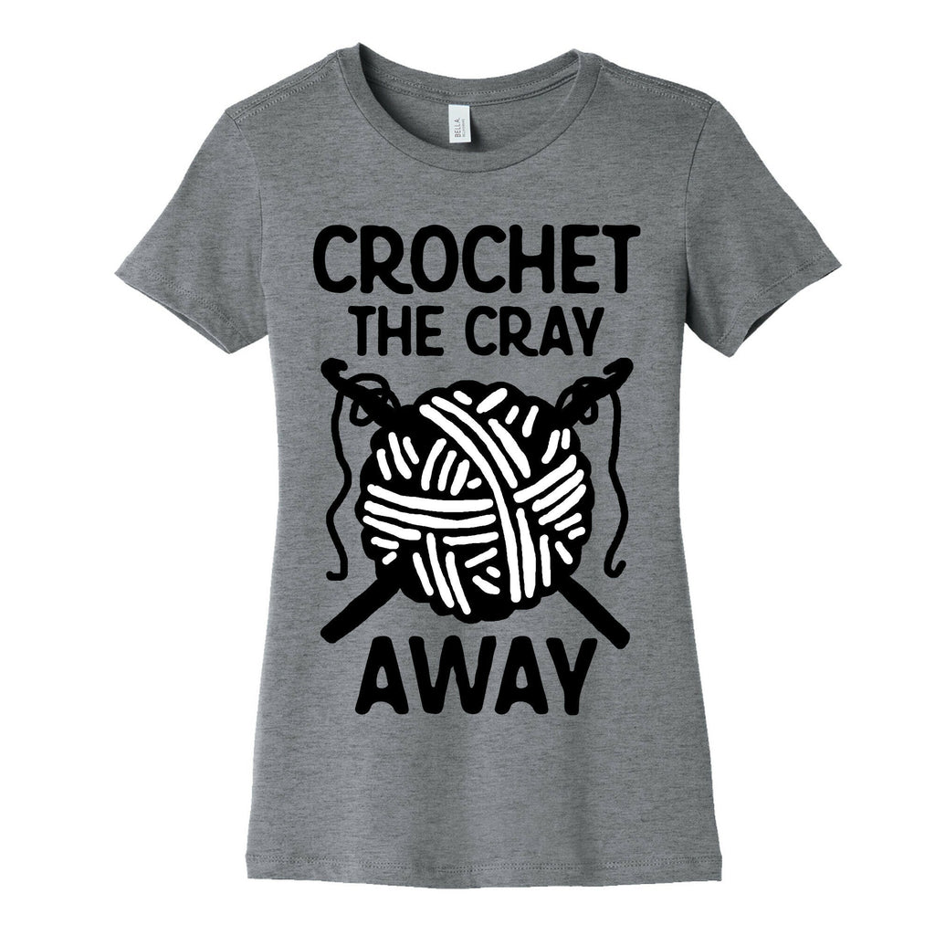 Crochet The Cray Away Women's Cotton Tee Hoodie, Sweatshirt | CoreVibeTees.com (Image 2)