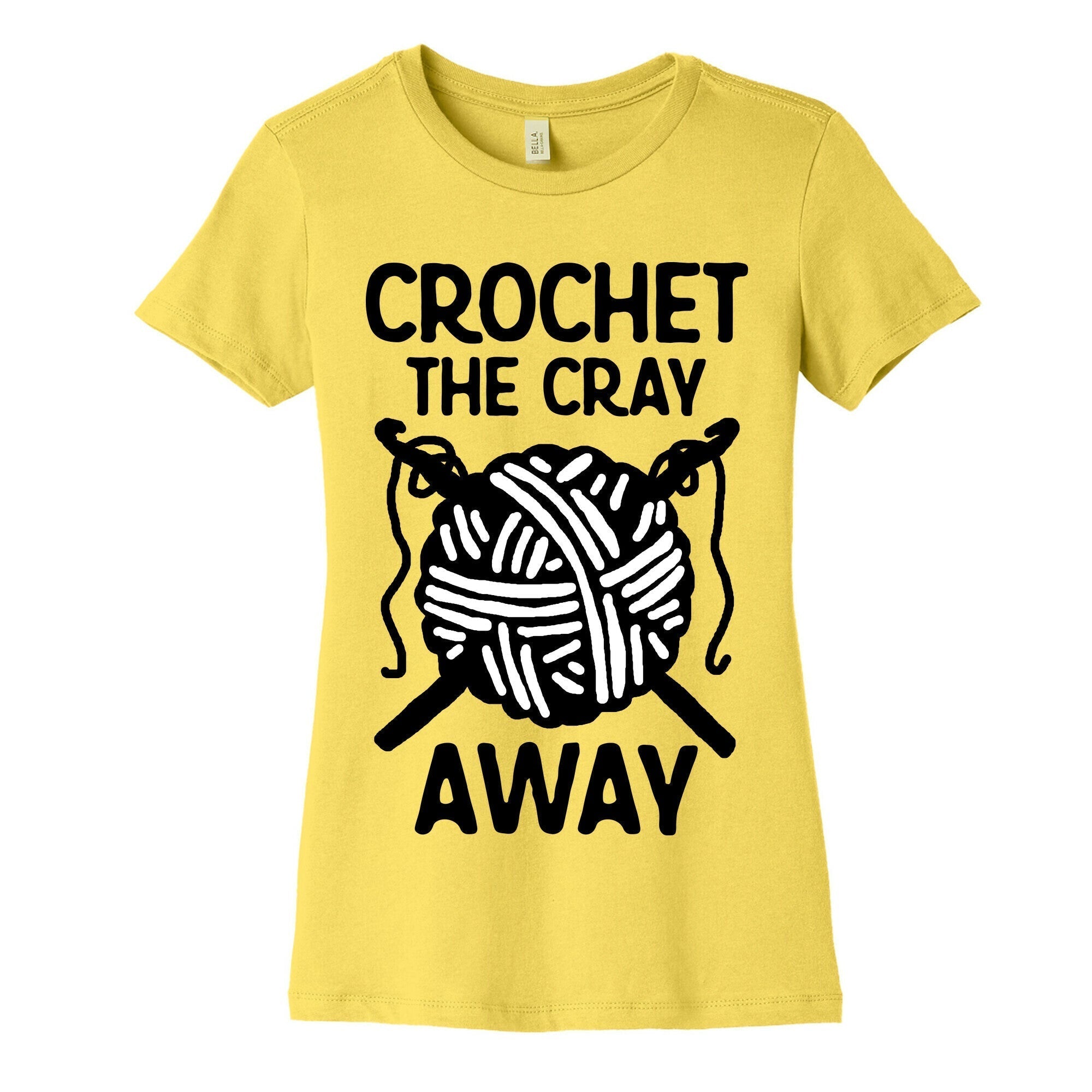 Crochet The Cray Away Women's Cotton Tee Hoodie, Sweatshirt | CoreVibeTees.com (Image 3)