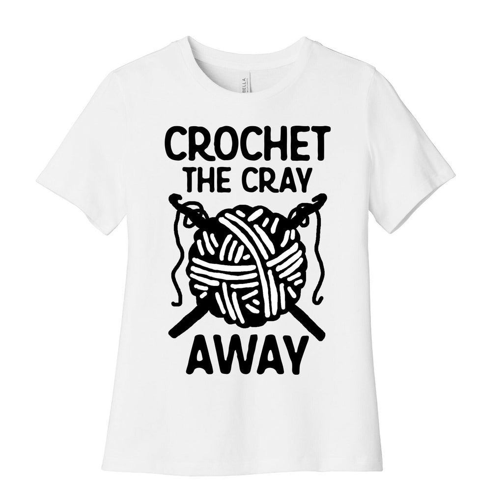 Crochet The Cray Away Women's Cotton Tee Hoodie, Sweatshirt | CoreVibeTees.com (Image 1)