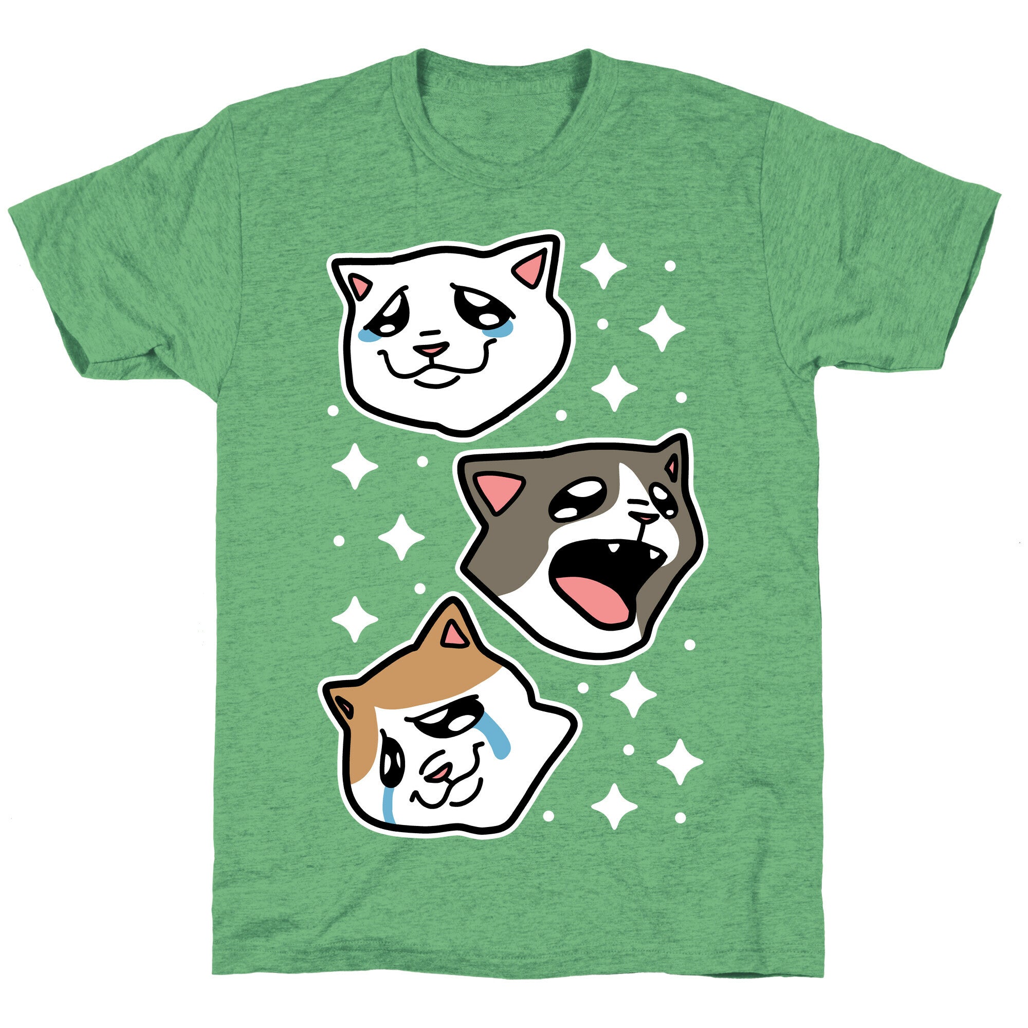 Crying Cats  Unisex Triblend Tee Hoodie, Sweatshirt | CoreVibeTees.com (Image 2)