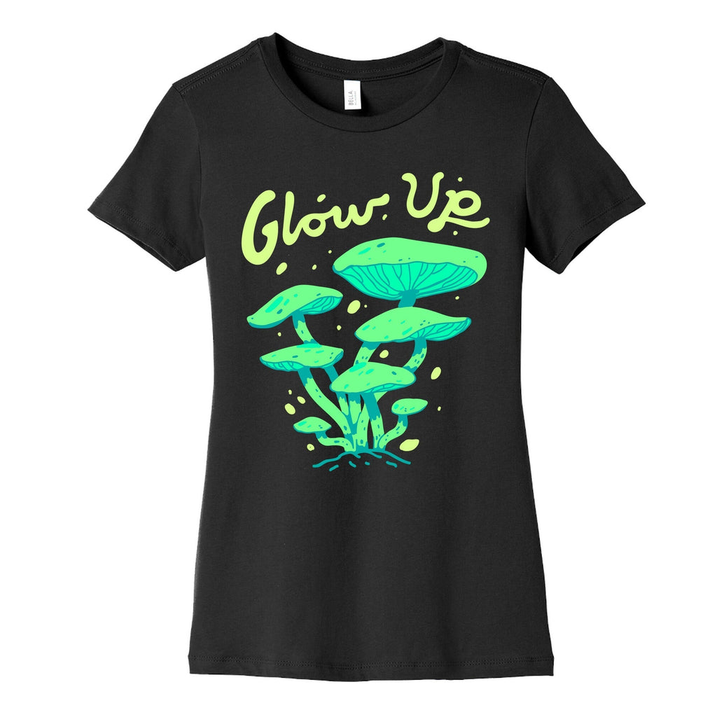 Glow up Bioluminescent Mushrooms Women's Cotton Tee Hoodie, Sweatshirt | CoreVibeTees.com (Image 5)