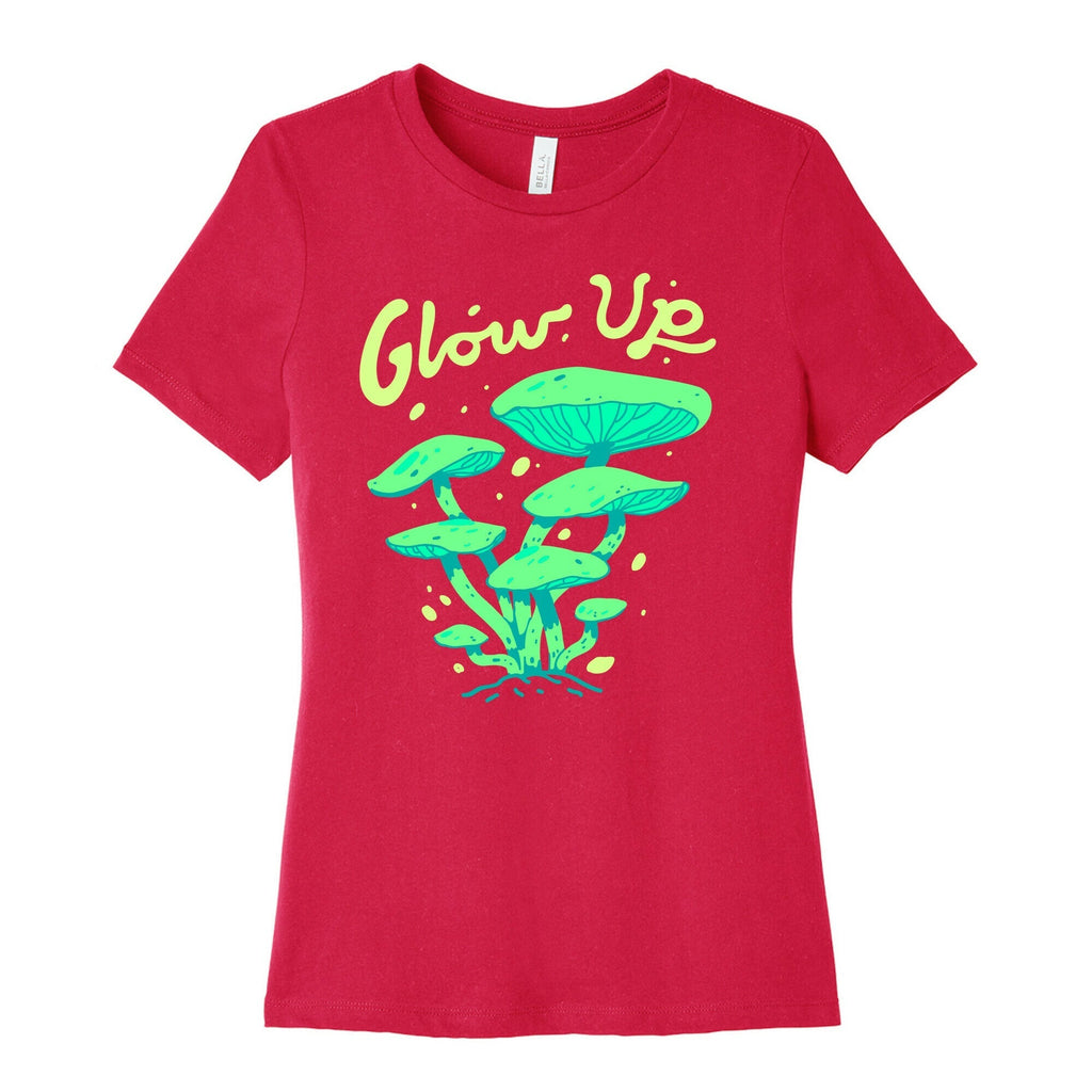 Glow up Bioluminescent Mushrooms Women's Cotton Tee Hoodie, Sweatshirt | CoreVibeTees.com (Image 2)