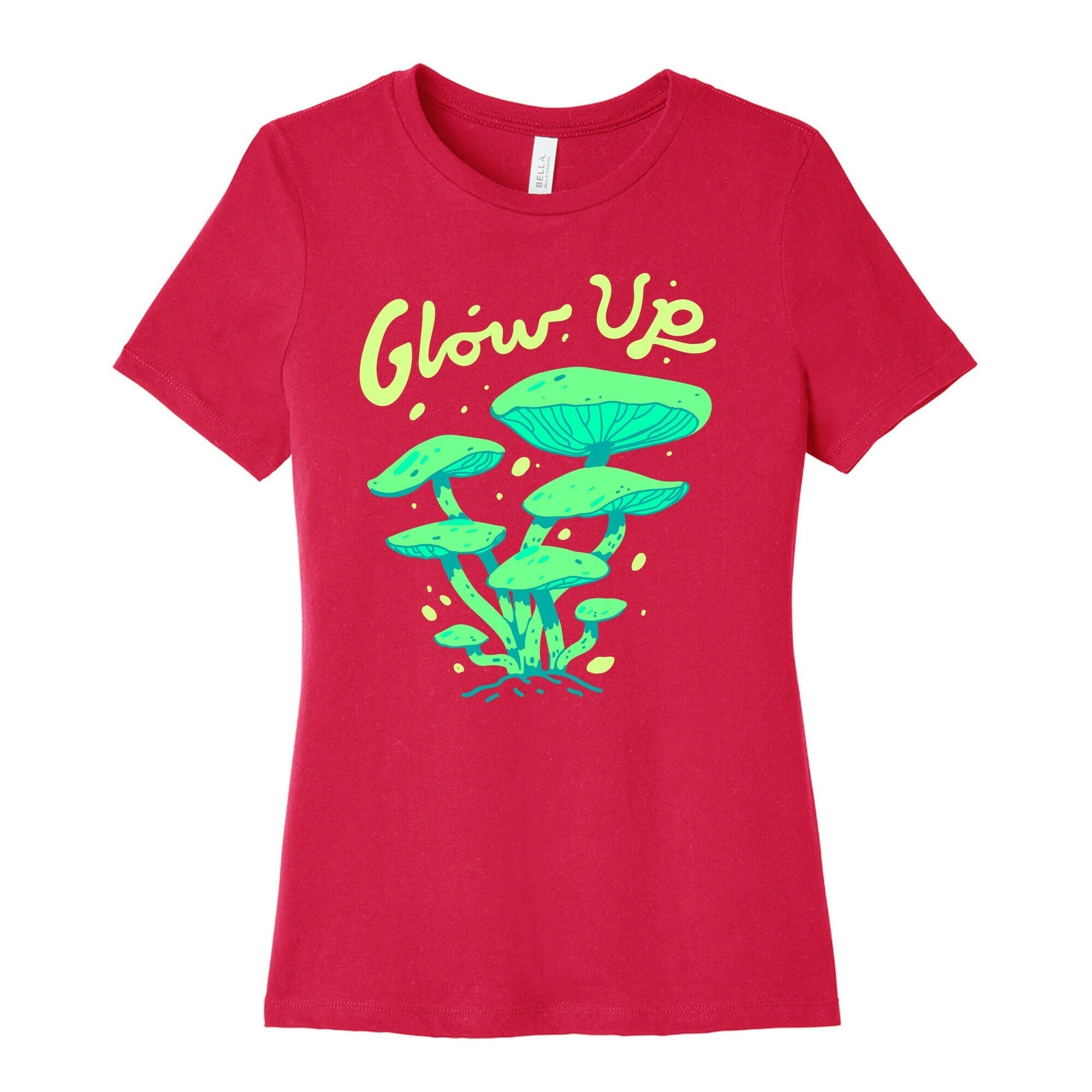 Glow up Bioluminescent Mushrooms Women's Cotton Tee Hoodie, Sweatshirt | CoreVibeTees.com (Image 2)
