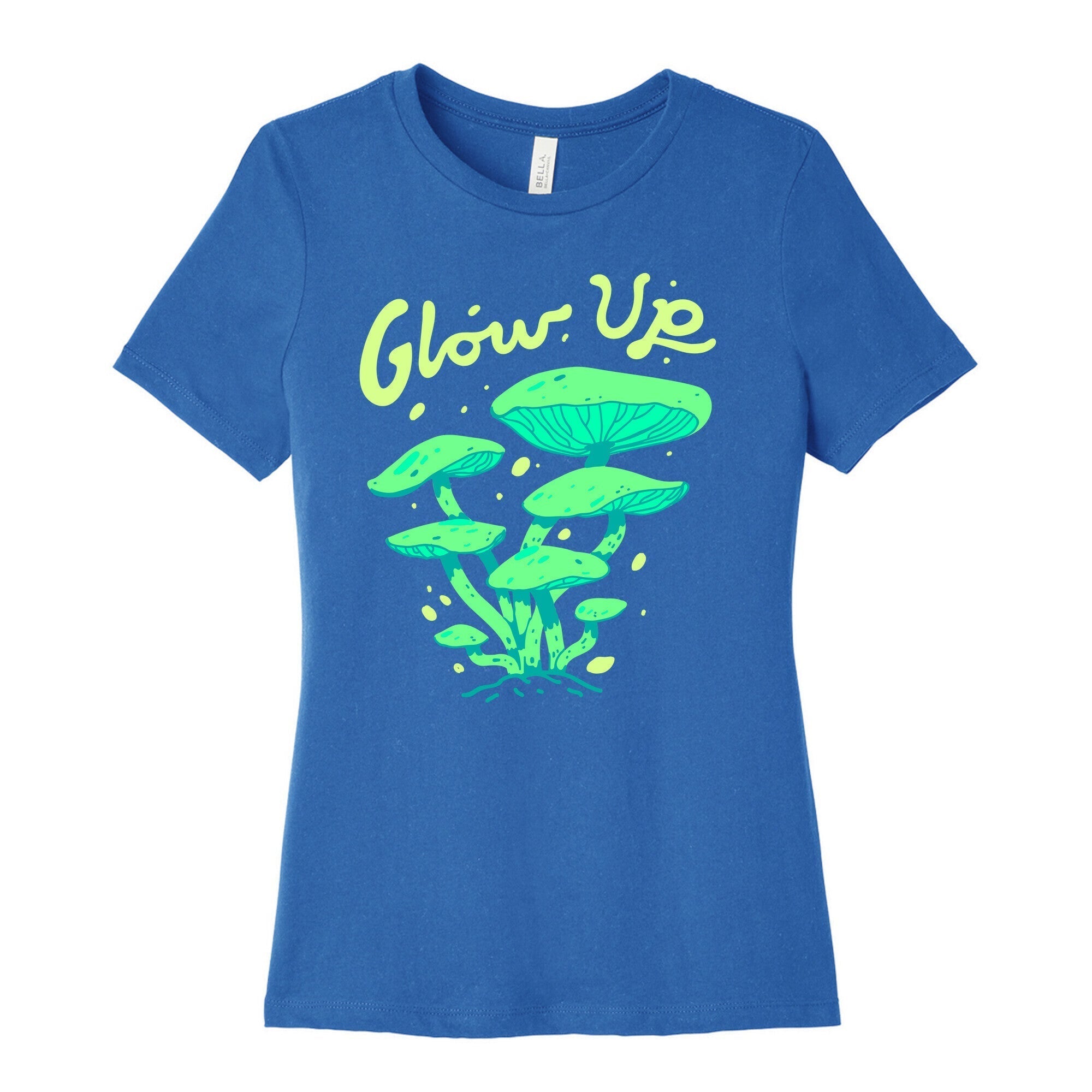 Glow up Bioluminescent Mushrooms Women's Cotton Tee Hoodie, Sweatshirt | CoreVibeTees.com (Image 3)