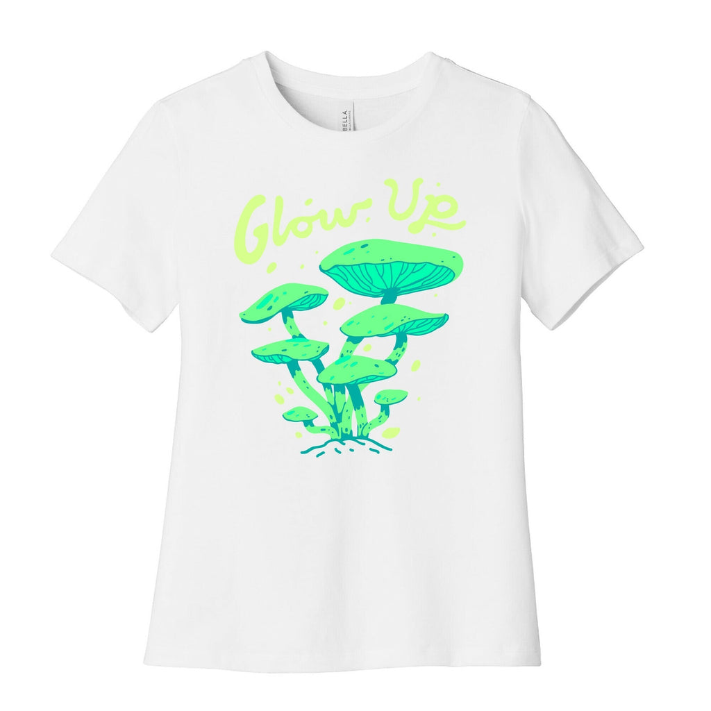 Glow up Bioluminescent Mushrooms Women's Cotton Tee Hoodie, Sweatshirt | CoreVibeTees.com (Image 4)