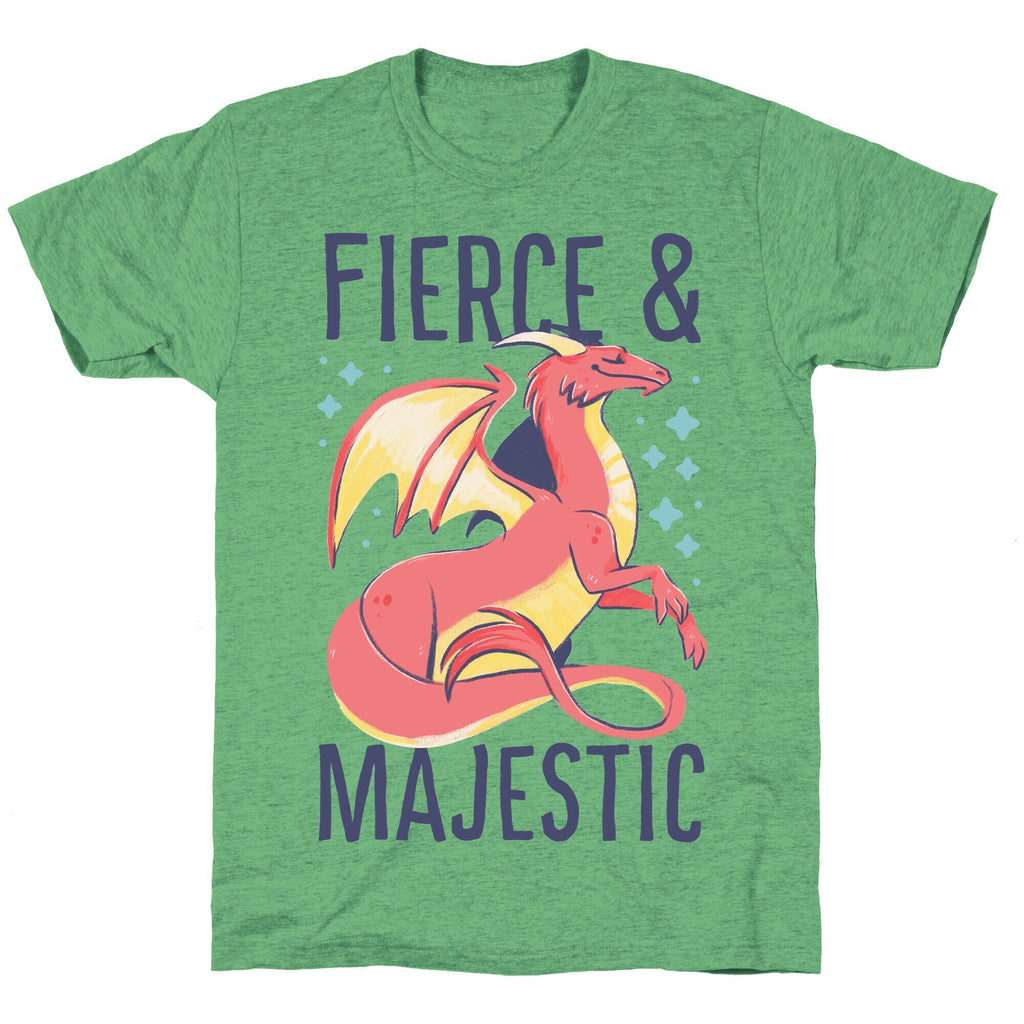 Fierce and Majestic - Dragon Unisex Triblend Tee Hoodie, Sweatshirt | CoreVibeTees.com (Image 1)