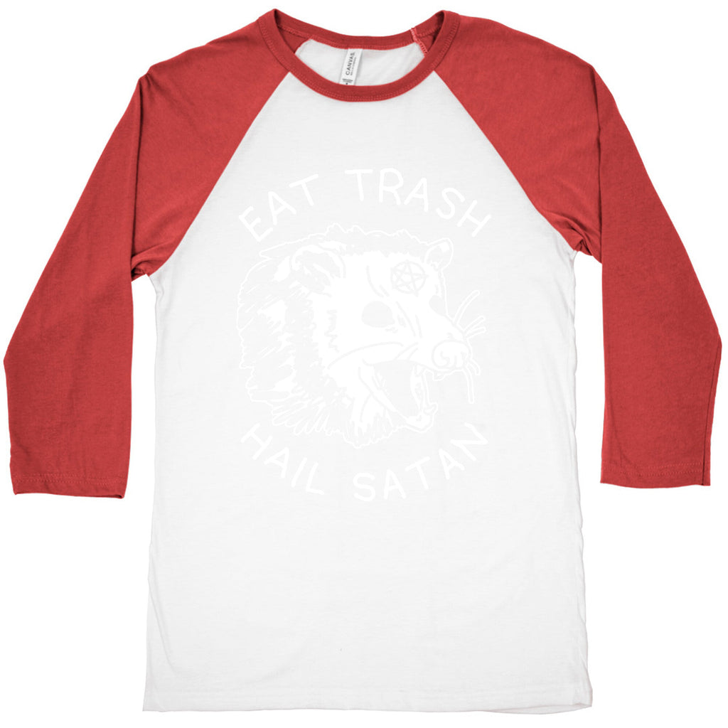 Eat Trash Hail Satan Possum Baseball Tee Hoodie, Sweatshirt | CoreVibeTees.com (Image 4)