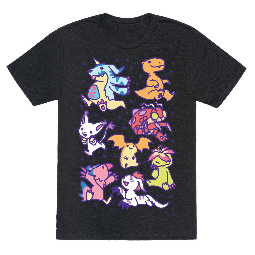 Digital Monsters Pattern Unisex Triblend Tee Style001 Hoodie, Sweatshirt | CoreVibeTees.com (Image 1)