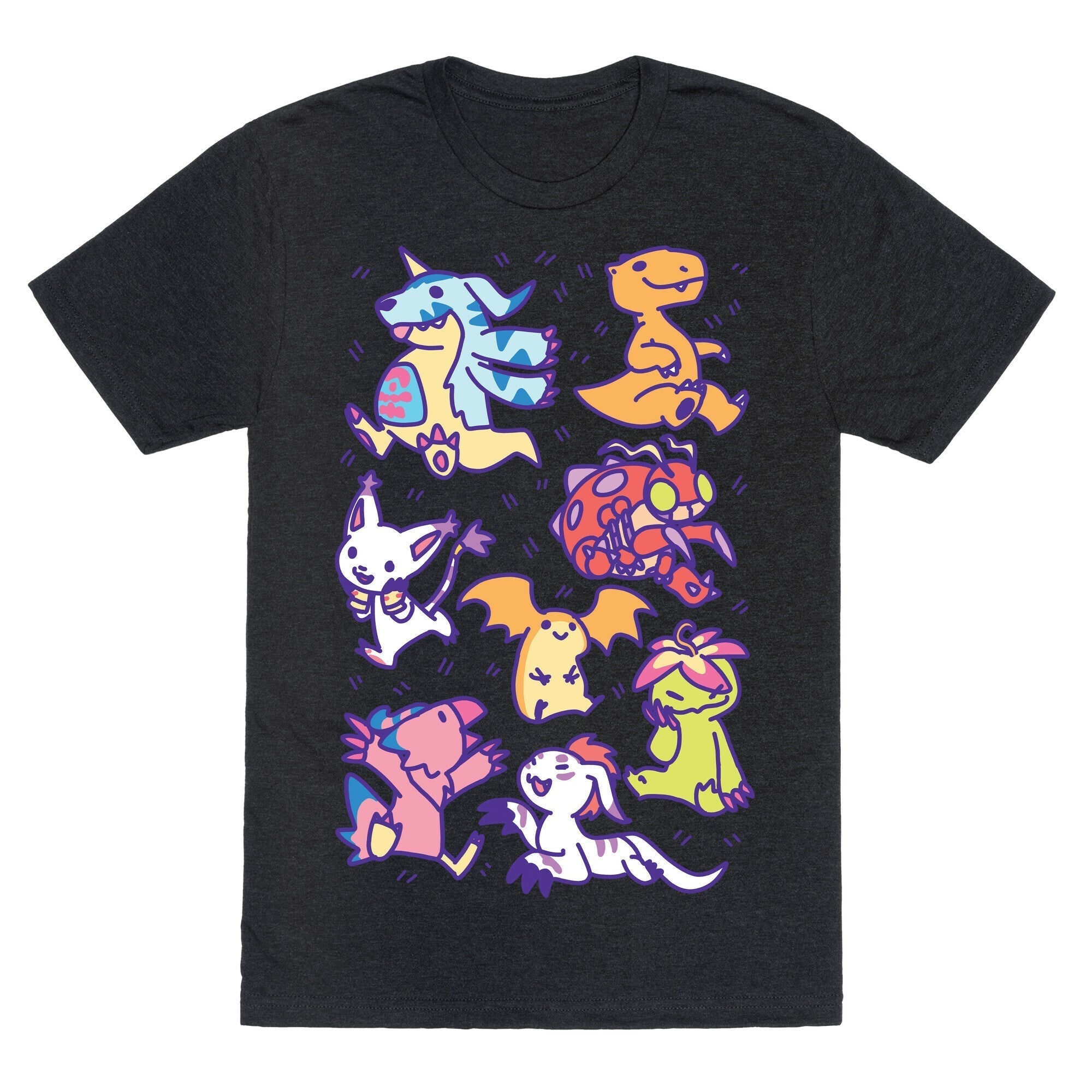 Digital Monsters Pattern Unisex Triblend Tee Style001 Hoodie, Sweatshirt | CoreVibeTees.com (Image 1)