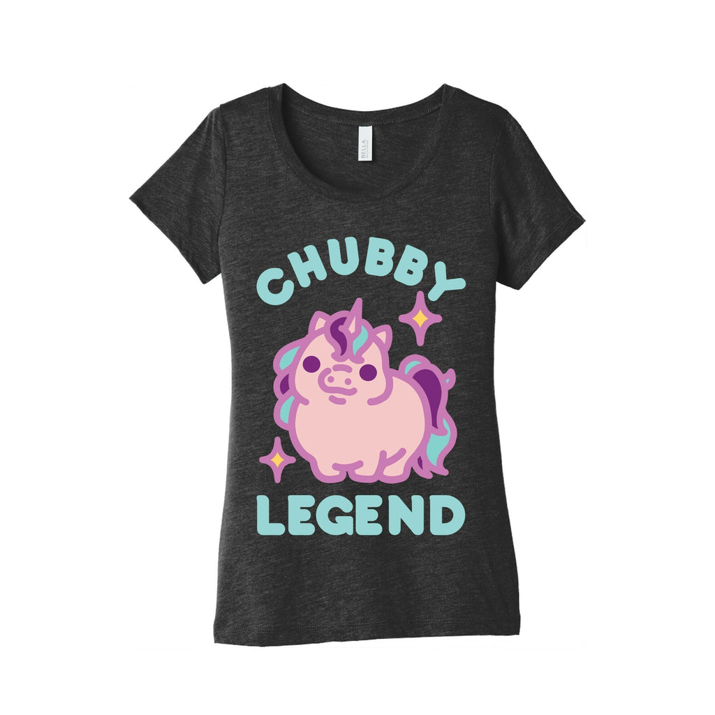 Chubby Legend Unicorn Women's Triblend Tee Hoodie, Sweatshirt | CoreVibeTees.com (Image 2)