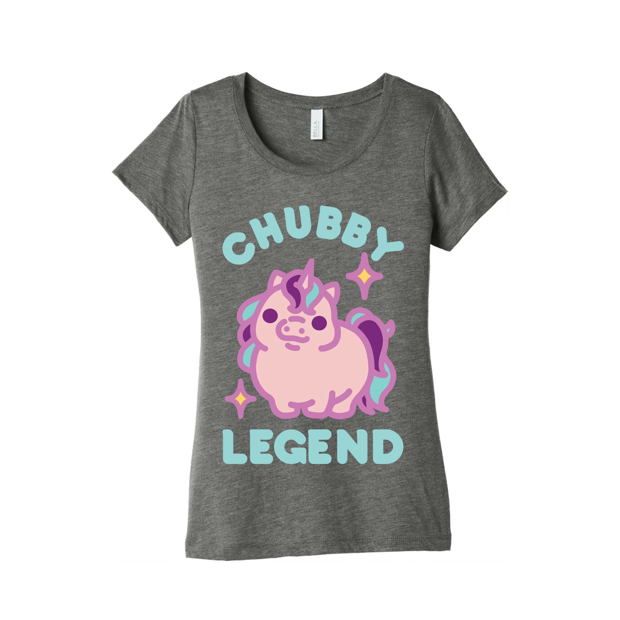 Chubby Legend Unicorn Women's Triblend Tee Hoodie, Sweatshirt | CoreVibeTees.com (Image 3)