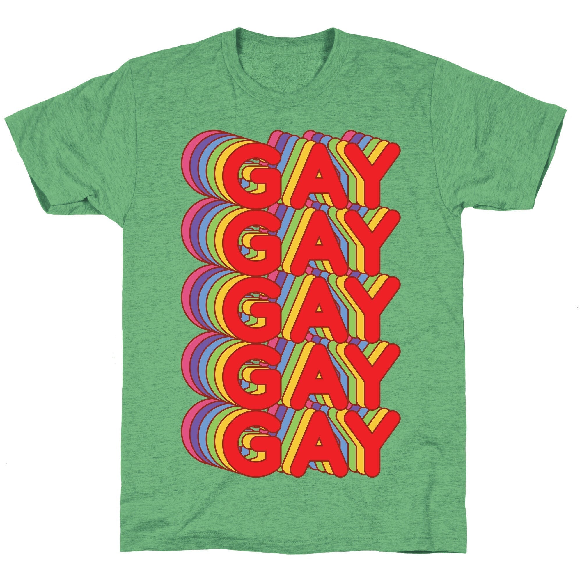 Gay Retro Rainbow Unisex Triblend Tee Hoodie, Sweatshirt | CoreVibeTees.com (Image 2)