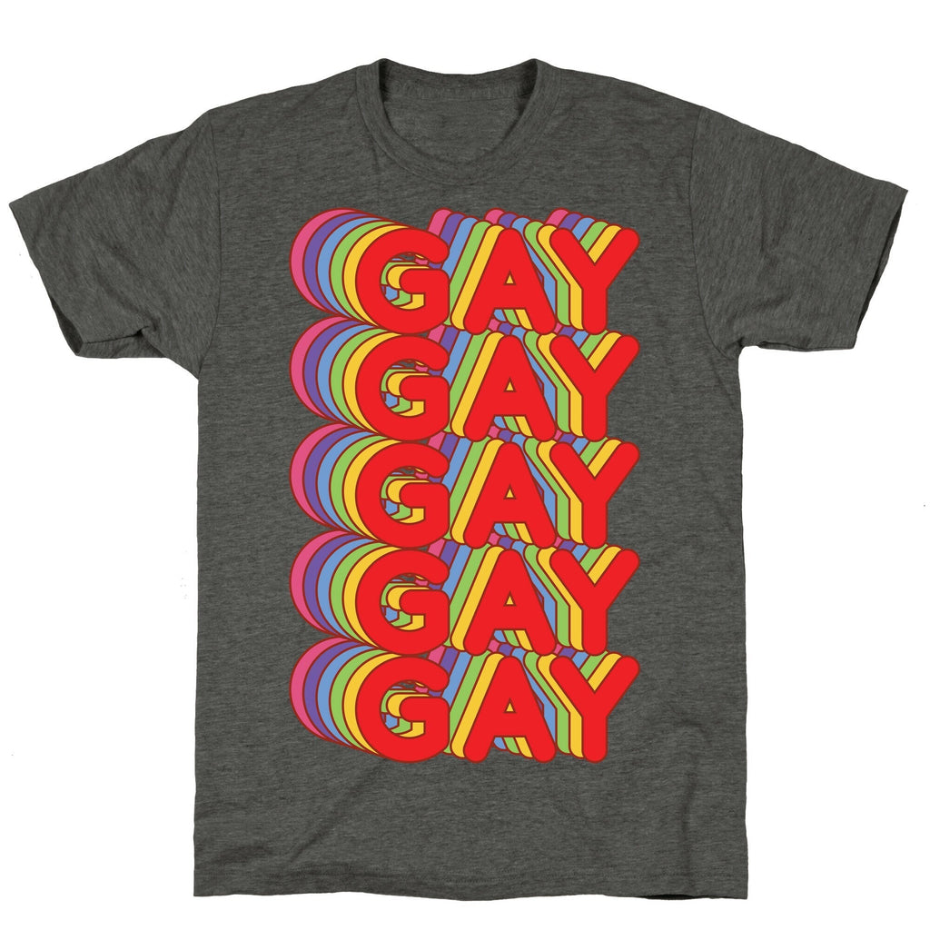 Gay Retro Rainbow Unisex Triblend Tee Hoodie, Sweatshirt | CoreVibeTees.com (Image 3)