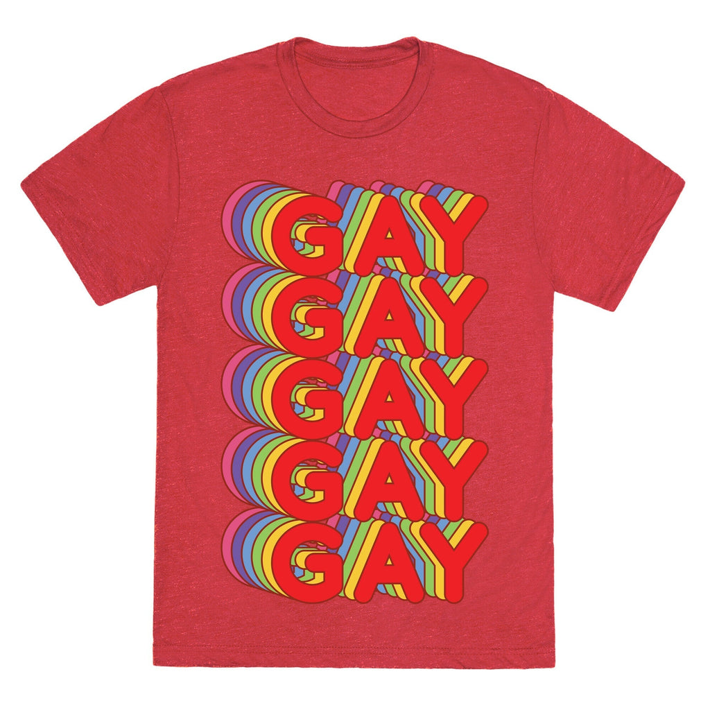 Gay Retro Rainbow Unisex Triblend Tee Hoodie, Sweatshirt | CoreVibeTees.com (Image 4)