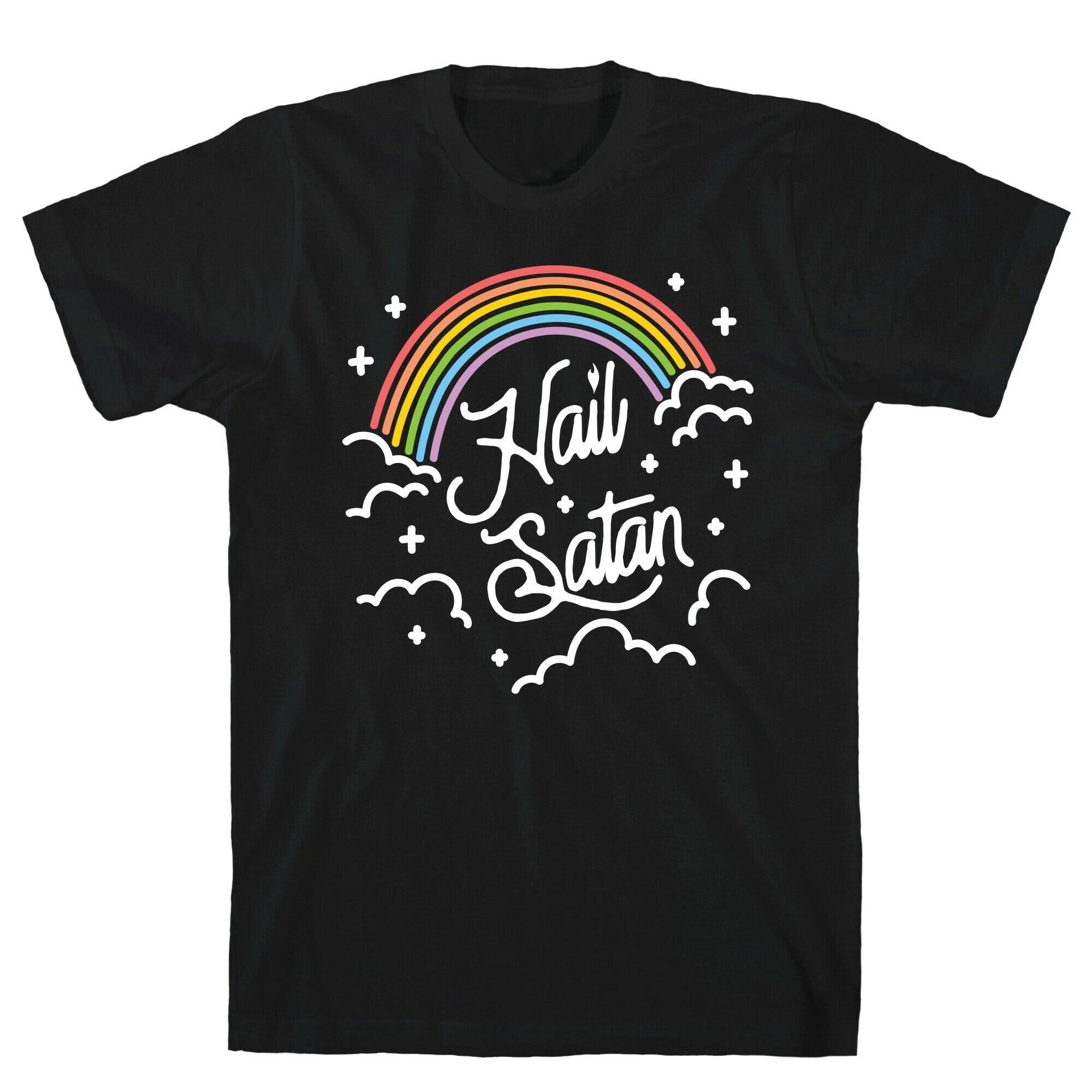 Hail Satan Rainbow T-Shirt Style001 Hoodie, Sweatshirt | CoreVibeTees.com (Image 1)