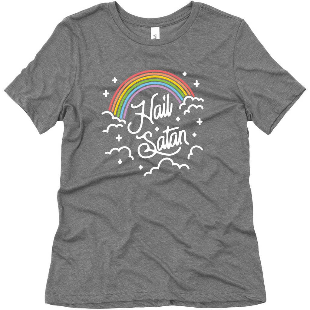 Hail Satan Rainbow Women's Triblend Tee Hoodie, Sweatshirt | CoreVibeTees.com (Image 4)