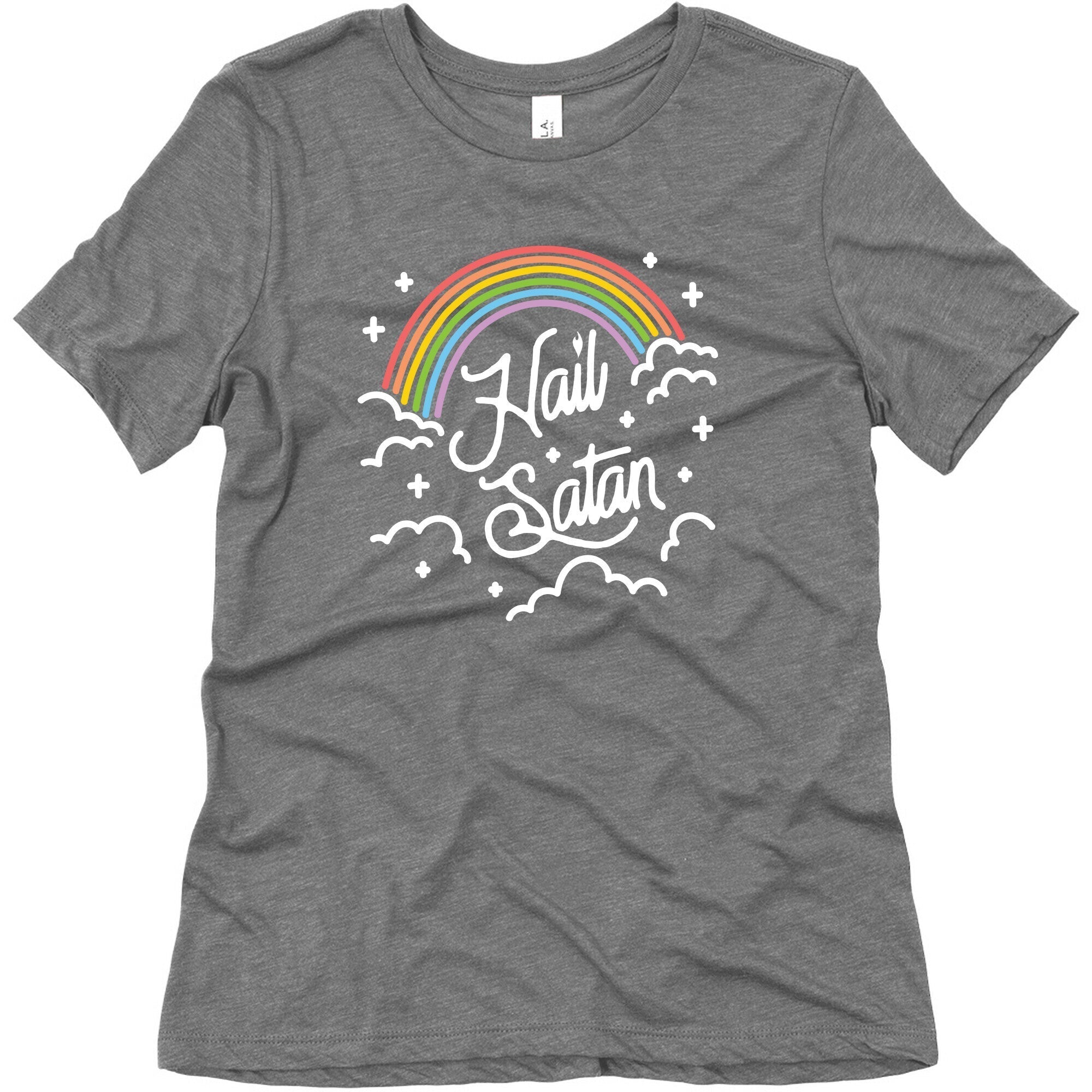 Hail Satan Rainbow Women's Triblend Tee Hoodie, Sweatshirt | CoreVibeTees.com (Image 4)