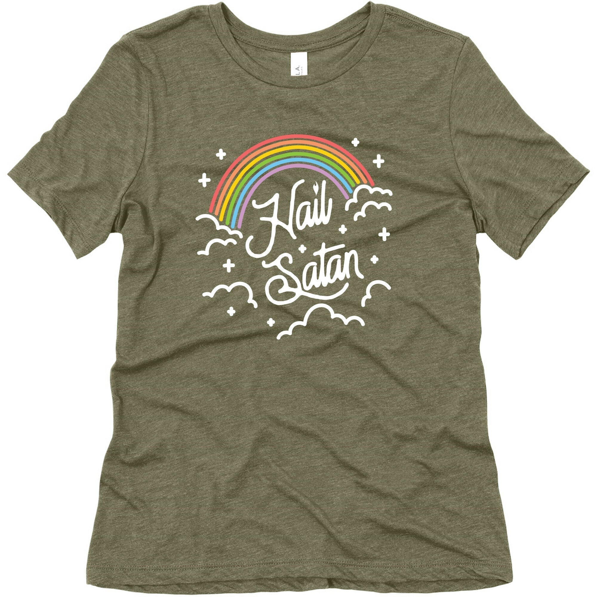 Hail Satan Rainbow Women's Triblend Tee Hoodie, Sweatshirt | CoreVibeTees.com (Image 5)