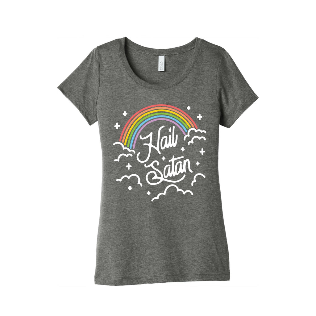 Hail Satan Rainbow Women's Triblend Tee Hoodie, Sweatshirt | CoreVibeTees.com (Image 3)