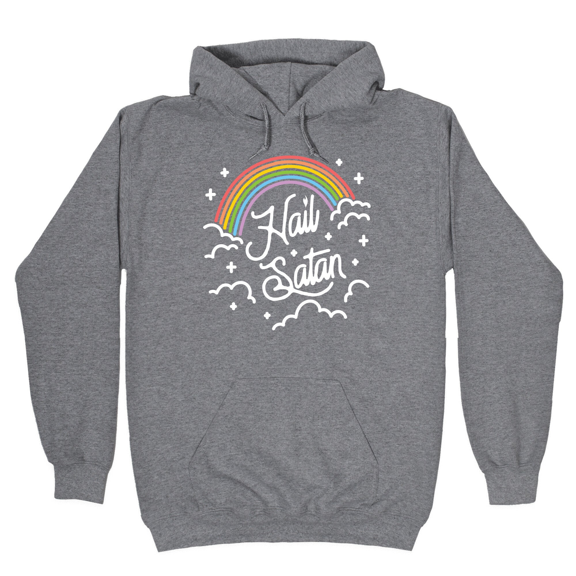 Hail Satan Rainbow Hoodie T-Shirts, Sweatshirt | CoreVibeTees.com (Image 1)