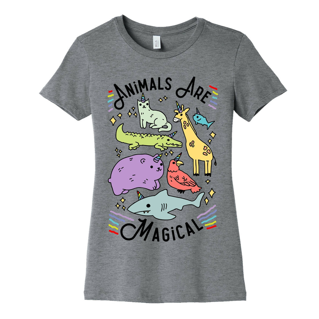 Animals Are Magical Women's Cotton Tee Hoodie, Sweatshirt | CoreVibeTees.com (Image 2)