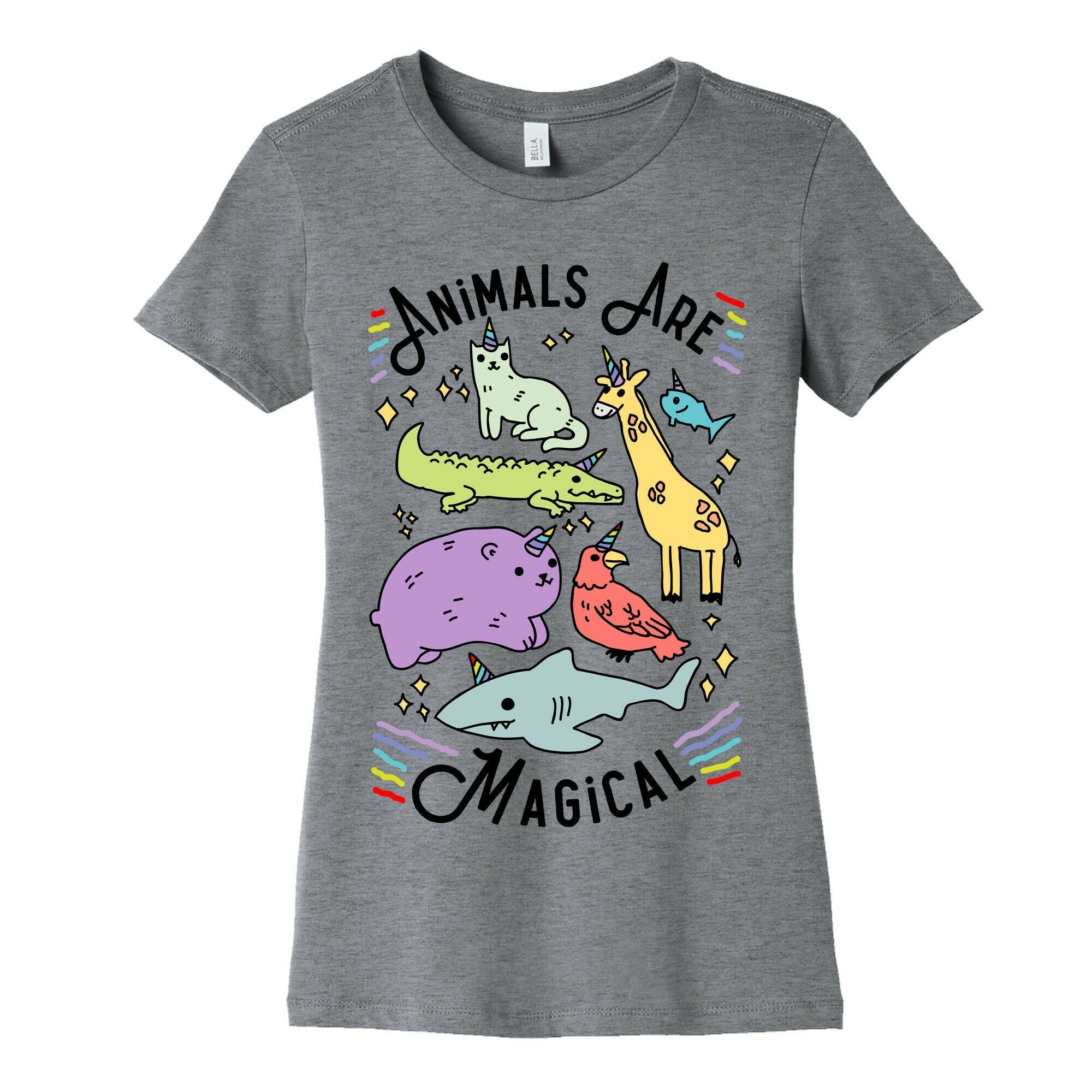 Animals Are Magical Women's Cotton Tee Hoodie, Sweatshirt | CoreVibeTees.com (Image 2)