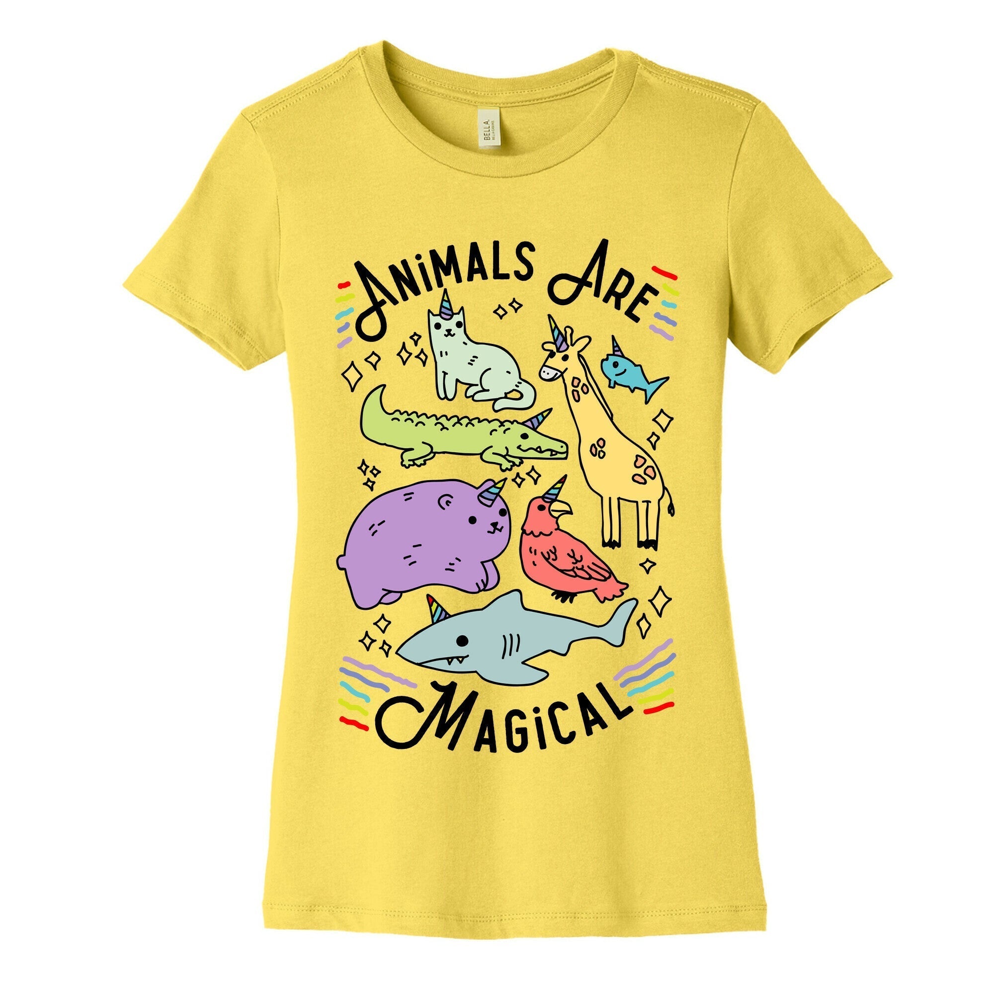 Animals Are Magical Women's Cotton Tee Hoodie, Sweatshirt | CoreVibeTees.com (Image 3)
