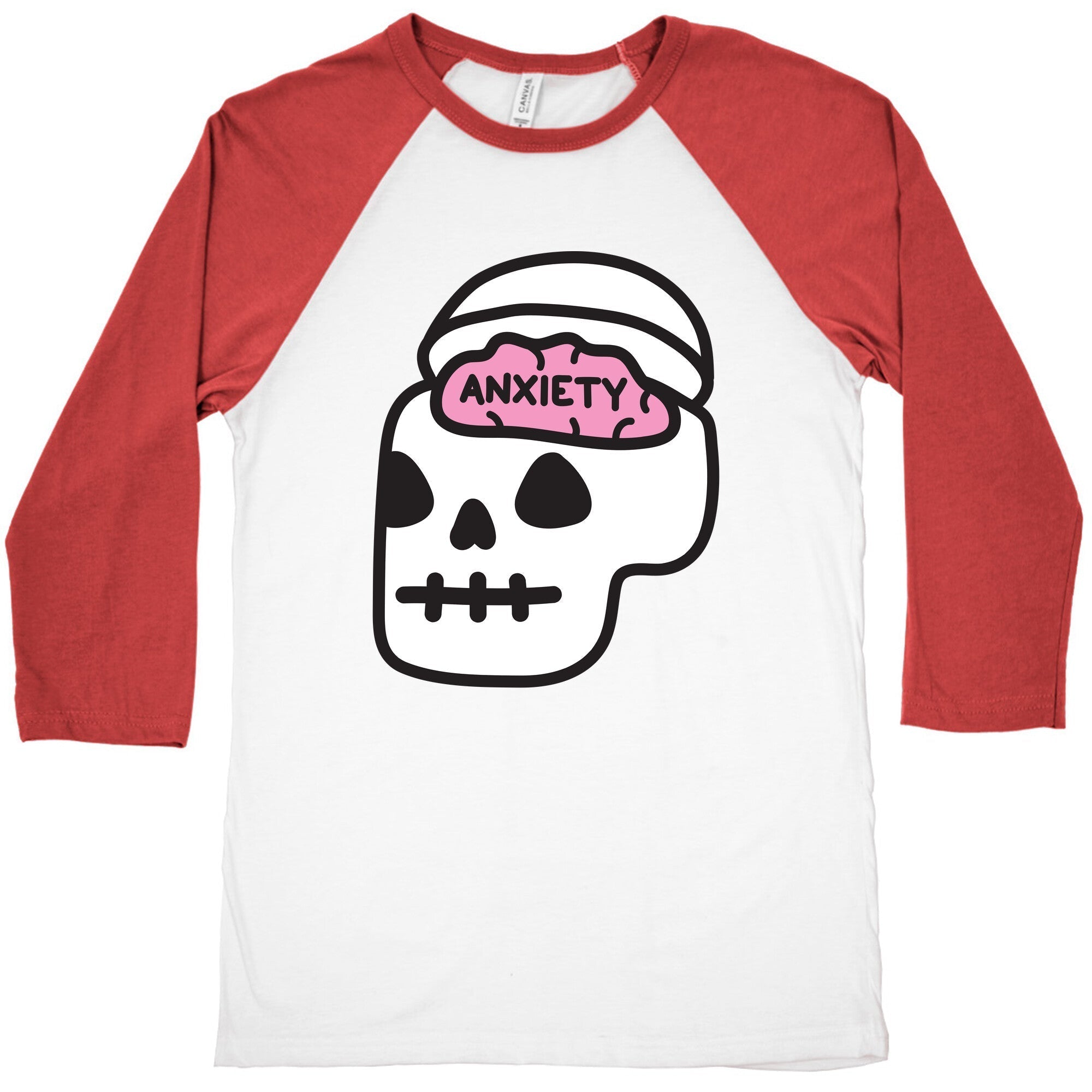 Anxiety Holder (Skull) Baseball Tee Hoodie, Sweatshirt | CoreVibeTees.com (Image 4)