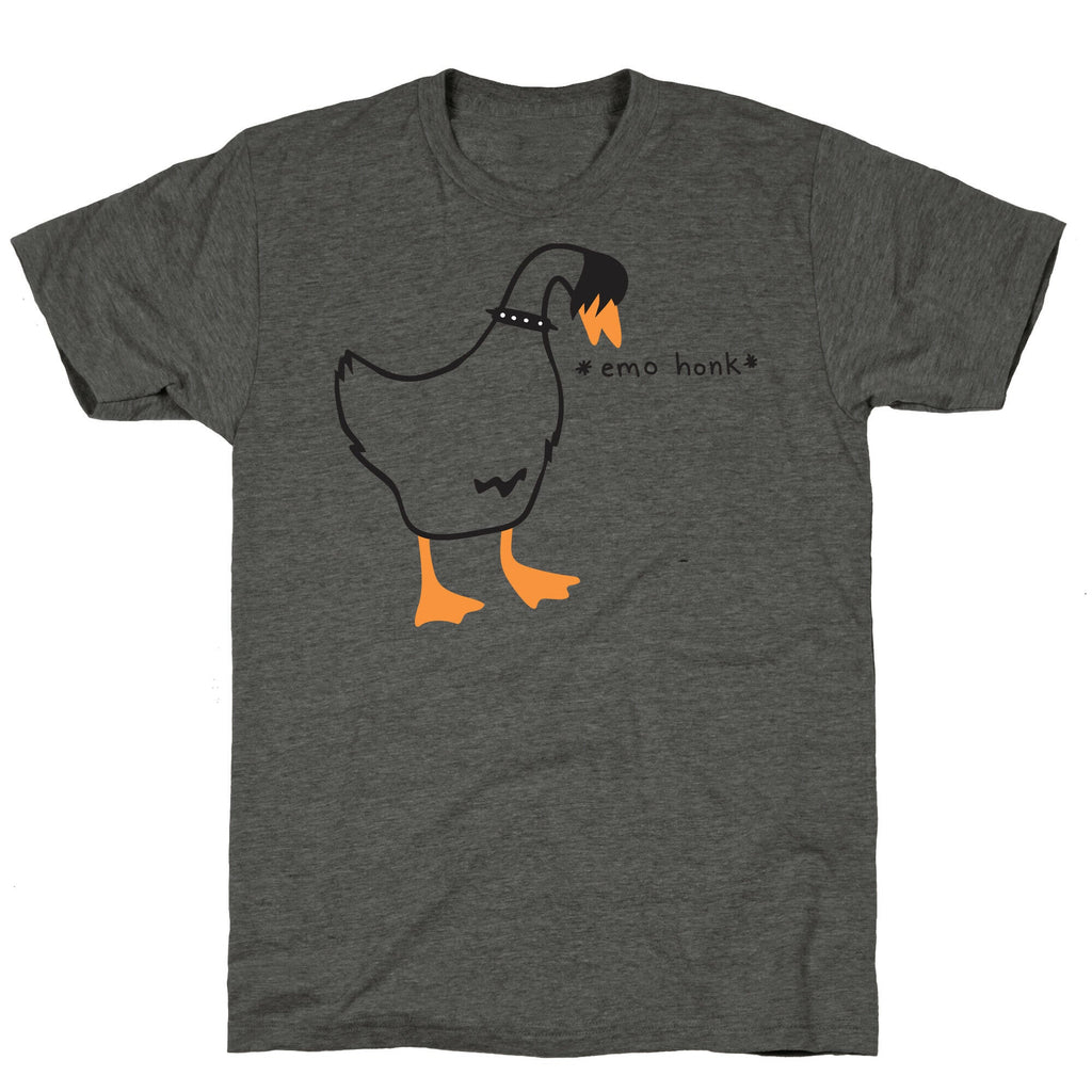 Emo Honk Goose Unisex Triblend Tee Hoodie, Sweatshirt | CoreVibeTees.com (Image 3)