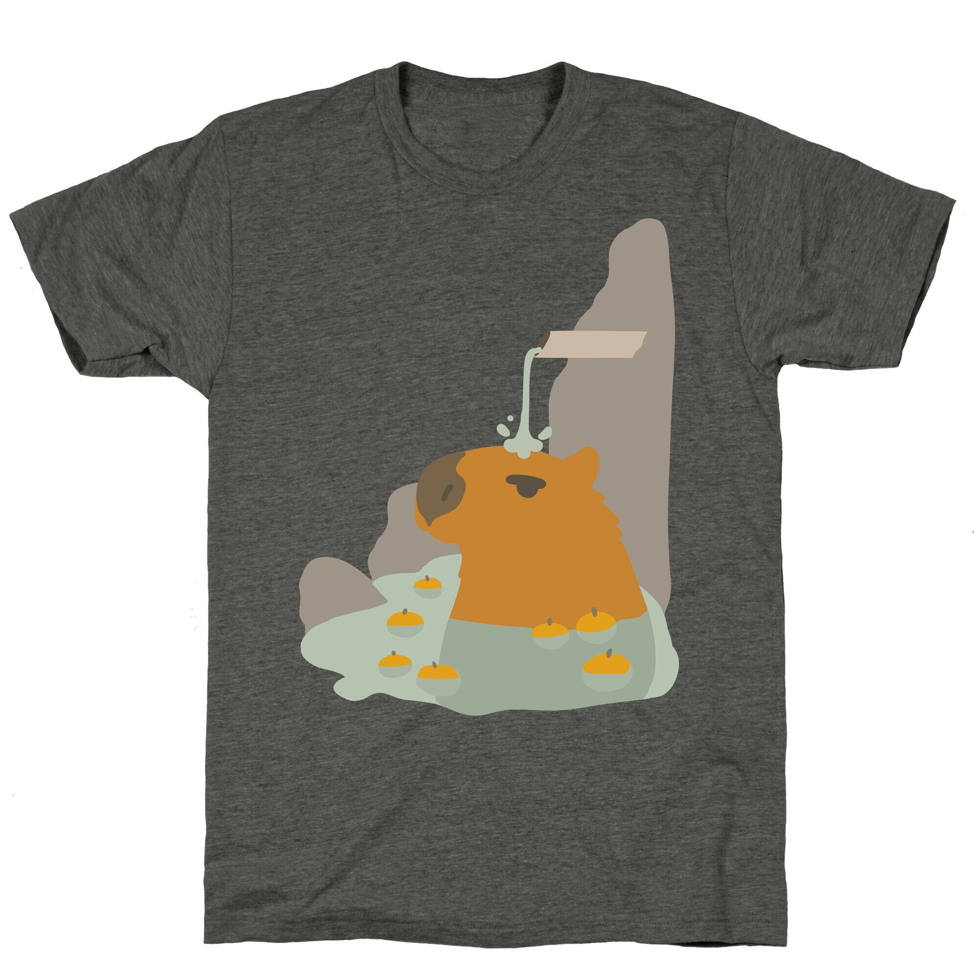 Capybara Hot Spring Unisex Triblend Tee Hoodie, Sweatshirt | CoreVibeTees.com (Image 2)