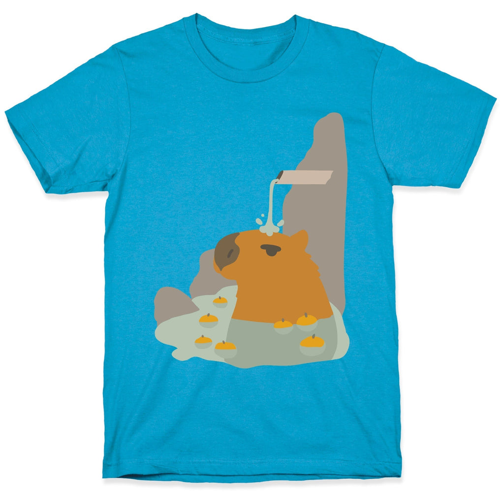 Capybara Hot Spring Unisex Triblend Tee Hoodie, Sweatshirt | CoreVibeTees.com (Image 5)