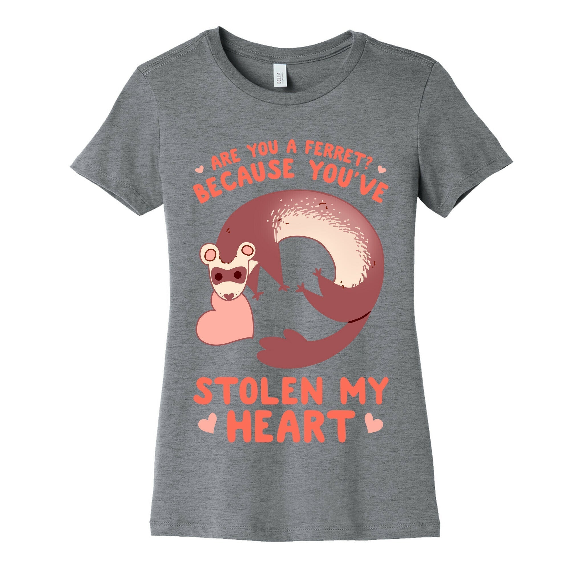 Are You A Ferret? Because You've Stolen My Heart Women's Cotton Tee Hoodie, Sweatshirt | CoreVibeTees.com (Image 2)