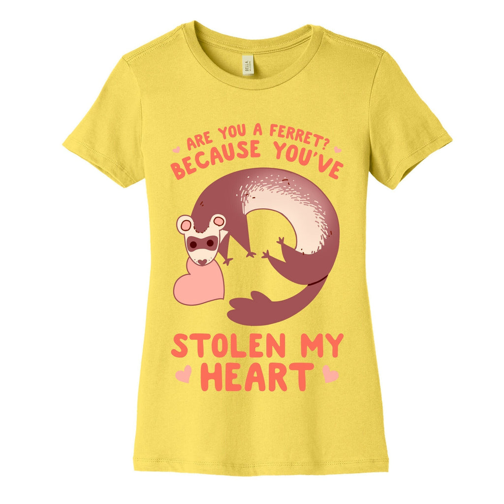 Are You A Ferret? Because You've Stolen My Heart Women's Cotton Tee Hoodie, Sweatshirt | CoreVibeTees.com (Image 3)