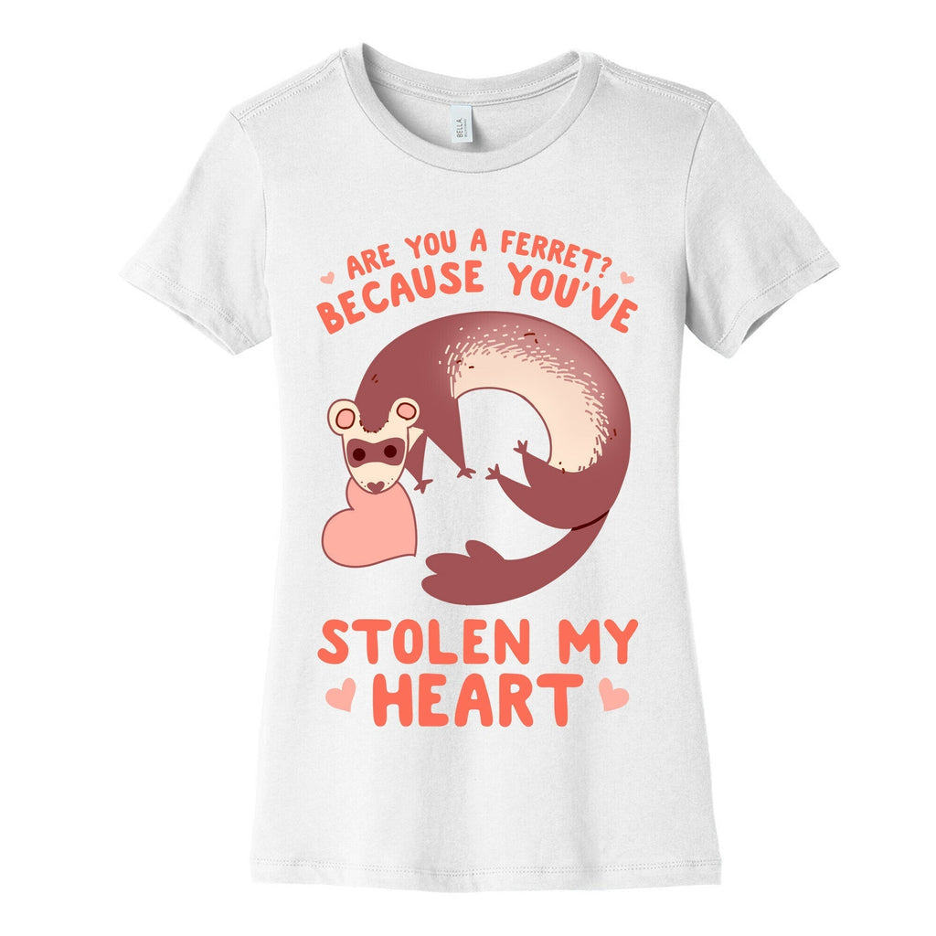Are You A Ferret? Because You've Stolen My Heart Women's Cotton Tee Hoodie, Sweatshirt | CoreVibeTees.com (Image 4)