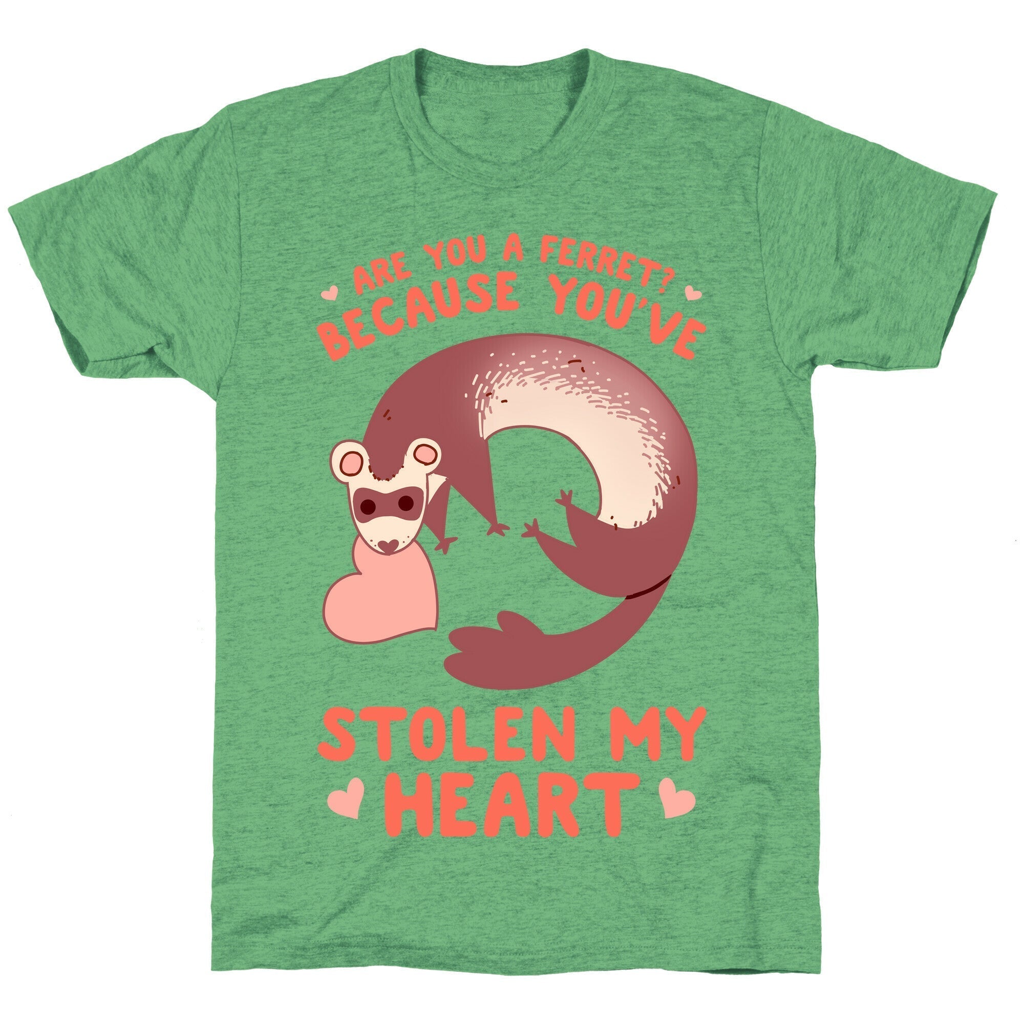 Are You A Ferret? Because You've Stolen My Heart Unisex Triblend Tee Hoodie, Sweatshirt | CoreVibeTees.com (Image 1)