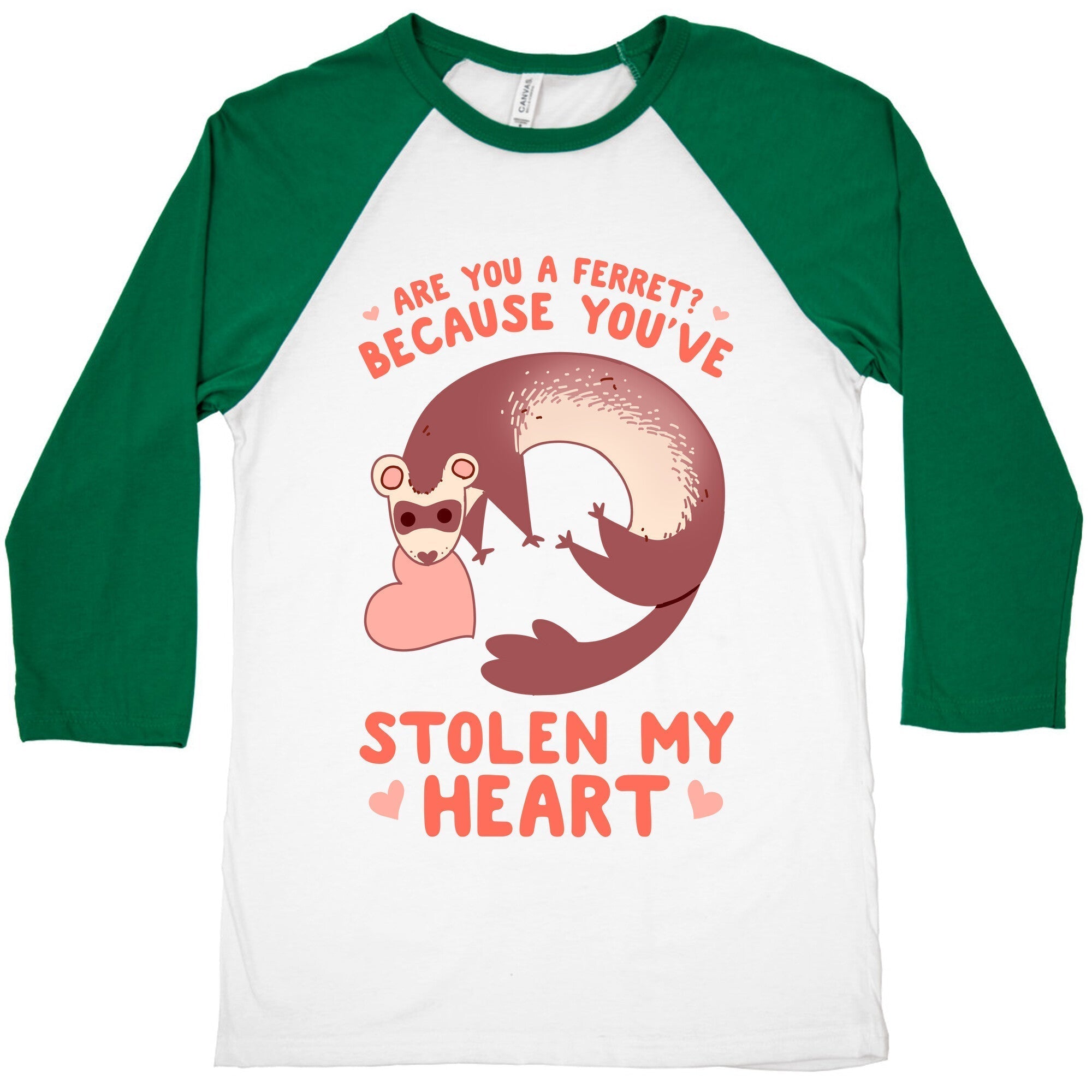 Are You A Ferret? Because You've Stolen My Heart Baseball Tee Hoodie, Sweatshirt | CoreVibeTees.com (Image 2)