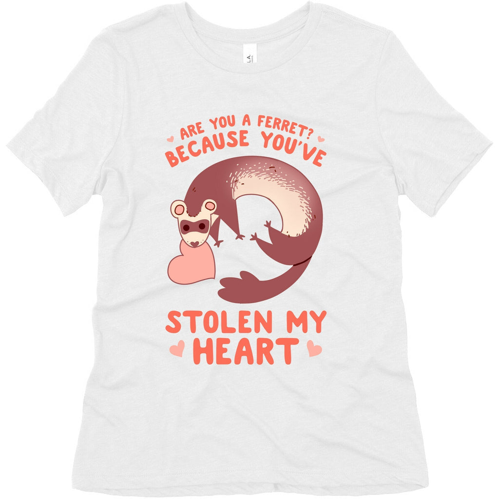 Are You A Ferret? Because You've Stolen My Heart Women's Triblend Tee Style001 Hoodie, Sweatshirt (Image 2)
