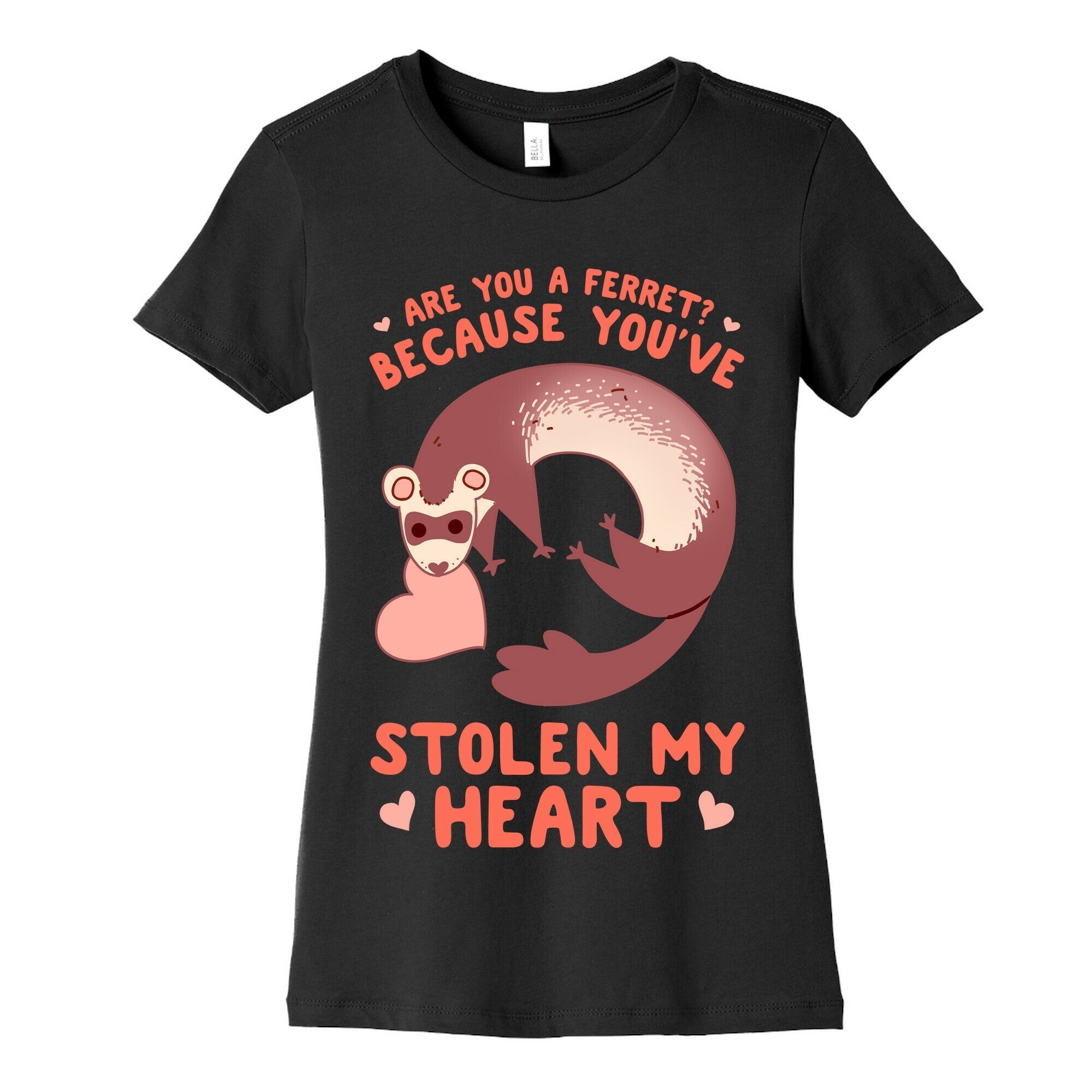 Are You A Ferret? Because You've Stolen My Heart Women's Cotton Tee Style001 Hoodie, Sweatshirt | CoreVibeTees.com (Image 5)