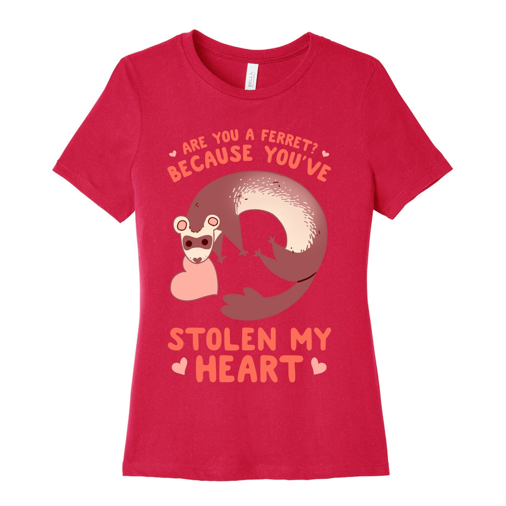 Are You A Ferret? Because You've Stolen My Heart Women's Cotton Tee Style001 Hoodie, Sweatshirt | CoreVibeTees.com (Image 2)