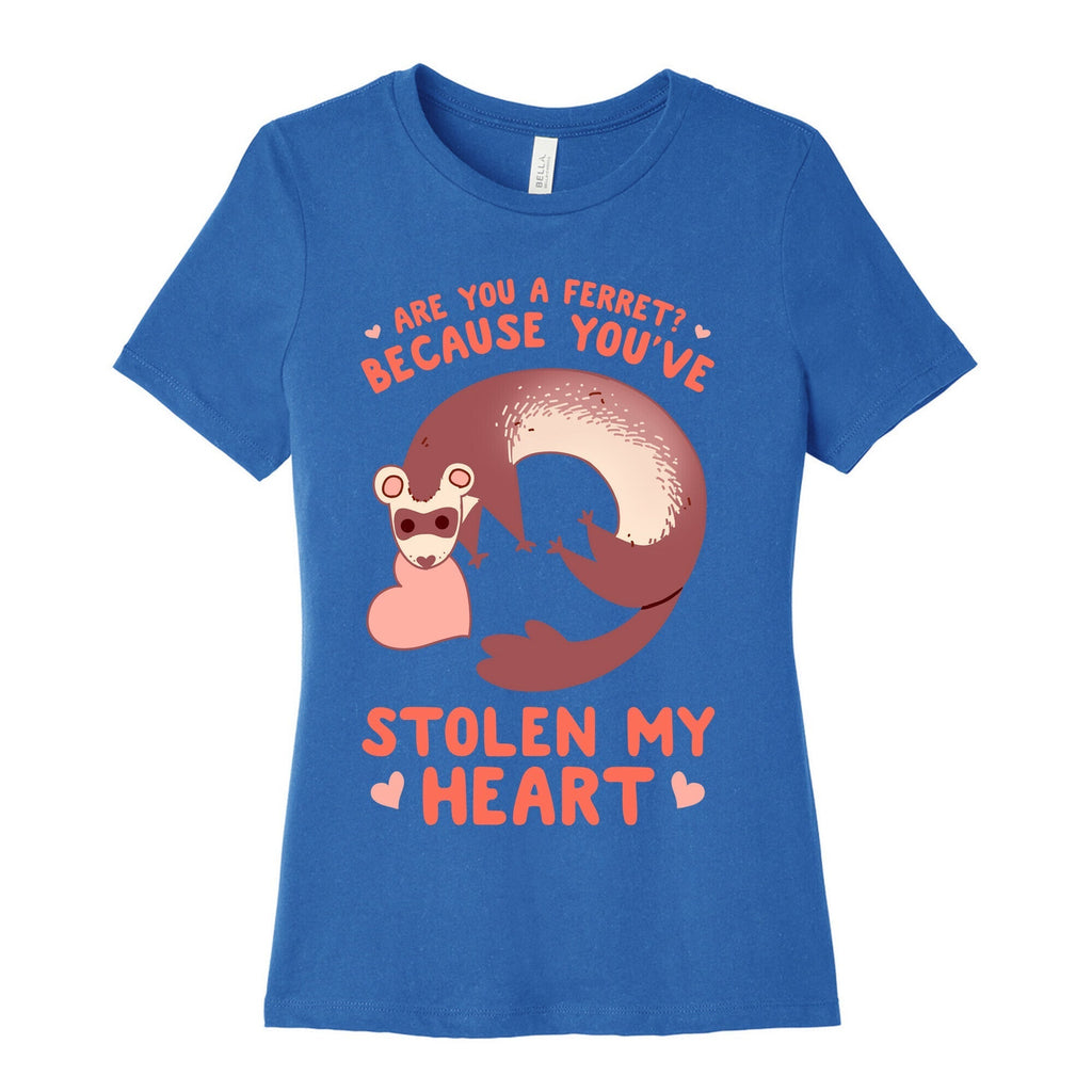 Are You A Ferret? Because You've Stolen My Heart Women's Cotton Tee Style001 Hoodie, Sweatshirt | CoreVibeTees.com (Image 3)