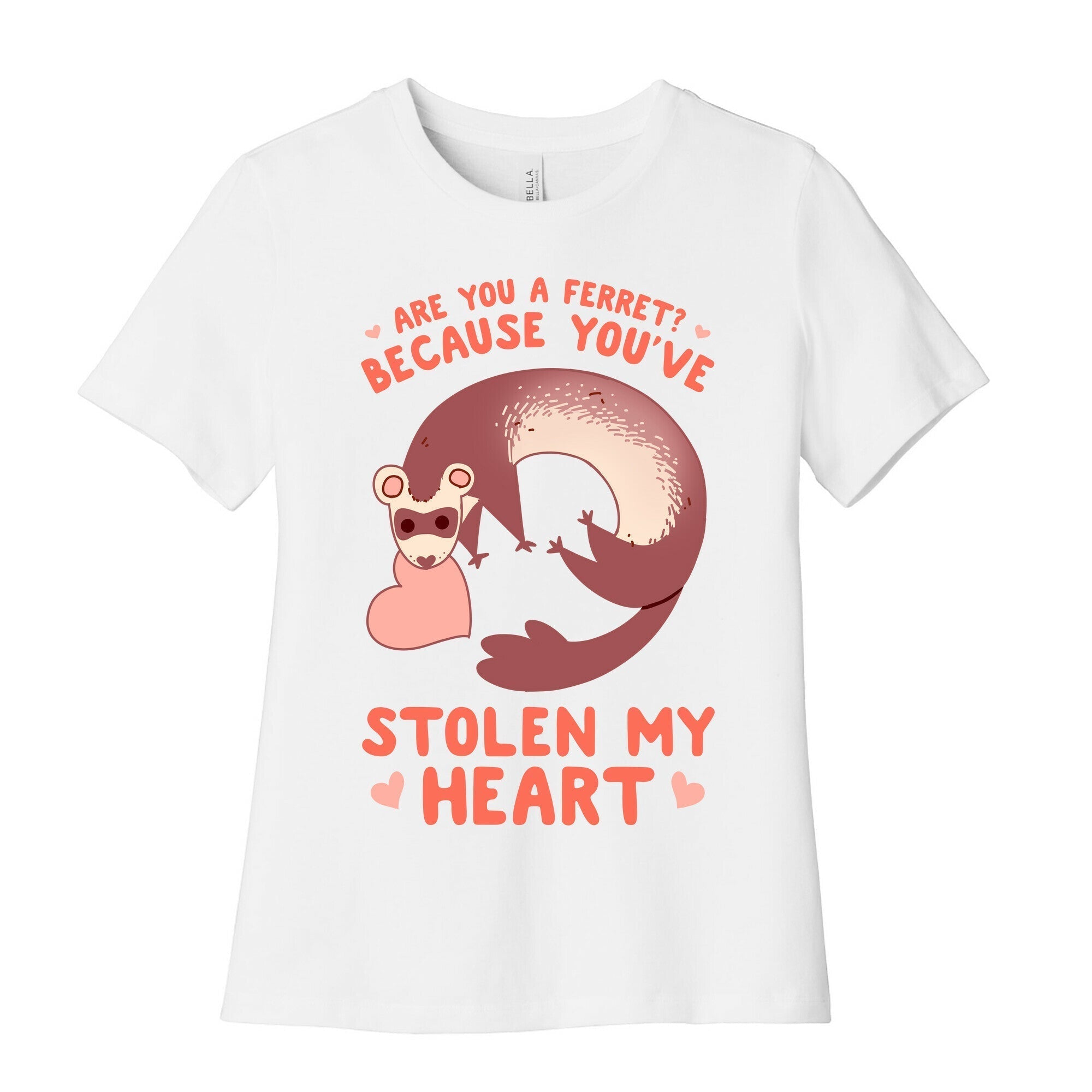 Are You A Ferret? Because You've Stolen My Heart Women's Cotton Tee Style001 Hoodie, Sweatshirt | CoreVibeTees.com (Image 4)