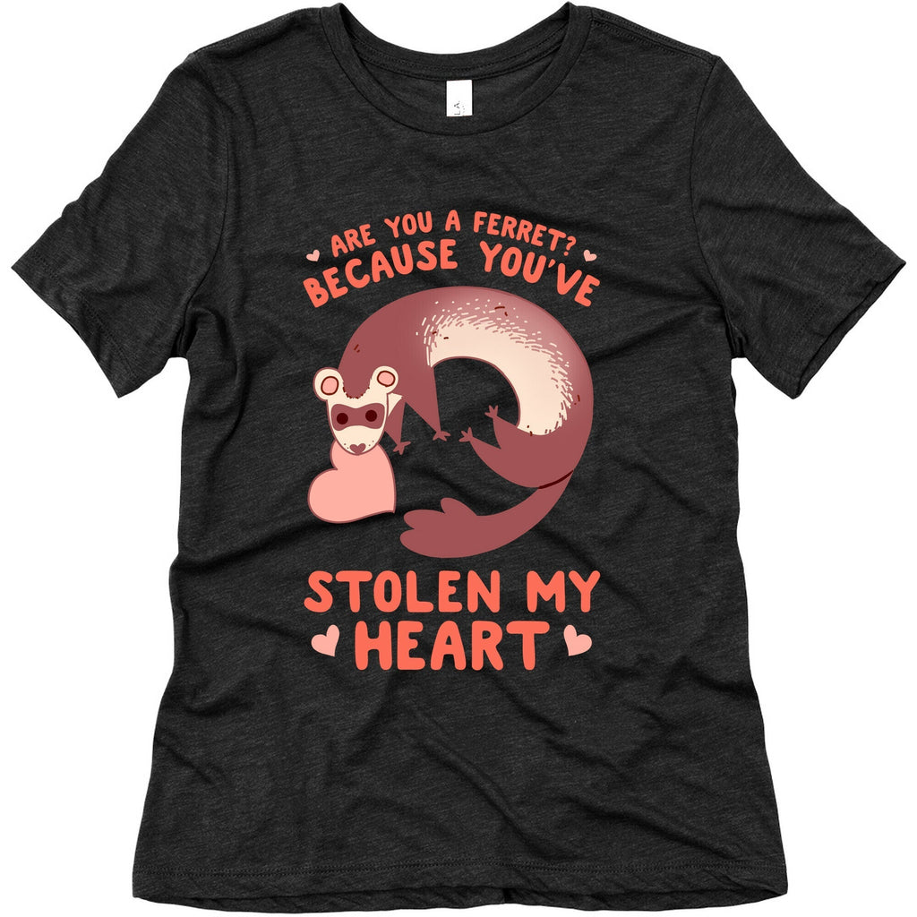 Are You A Ferret? Because You've Stolen My Heart Women's Triblend Tee Hoodie, Sweatshirt | CoreVibeTees.com (Image 1)