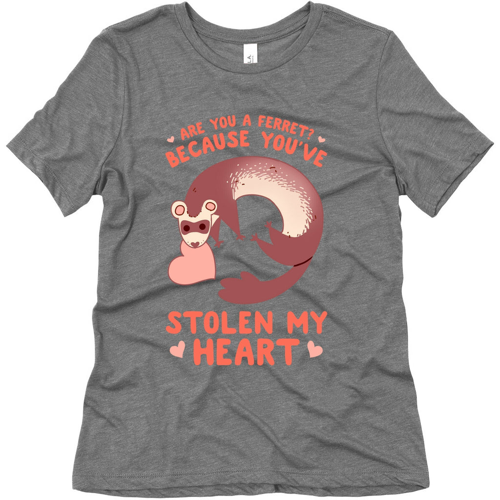 Are You A Ferret? Because You've Stolen My Heart Women's Triblend Tee Hoodie, Sweatshirt | CoreVibeTees.com (Image 4)
