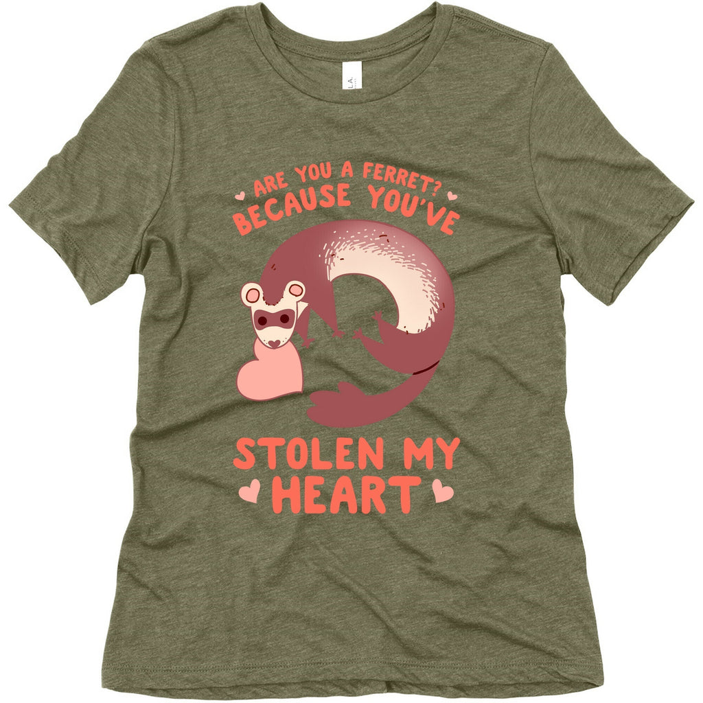 Are You A Ferret? Because You've Stolen My Heart Women's Triblend Tee Hoodie, Sweatshirt | CoreVibeTees.com (Image 5)