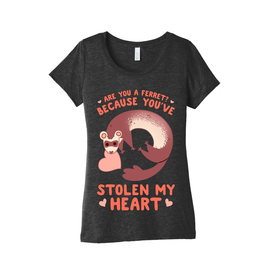 Are You A Ferret? Because You've Stolen My Heart Women's Triblend Tee Hoodie, Sweatshirt | CoreVibeTees.com (Image 2)