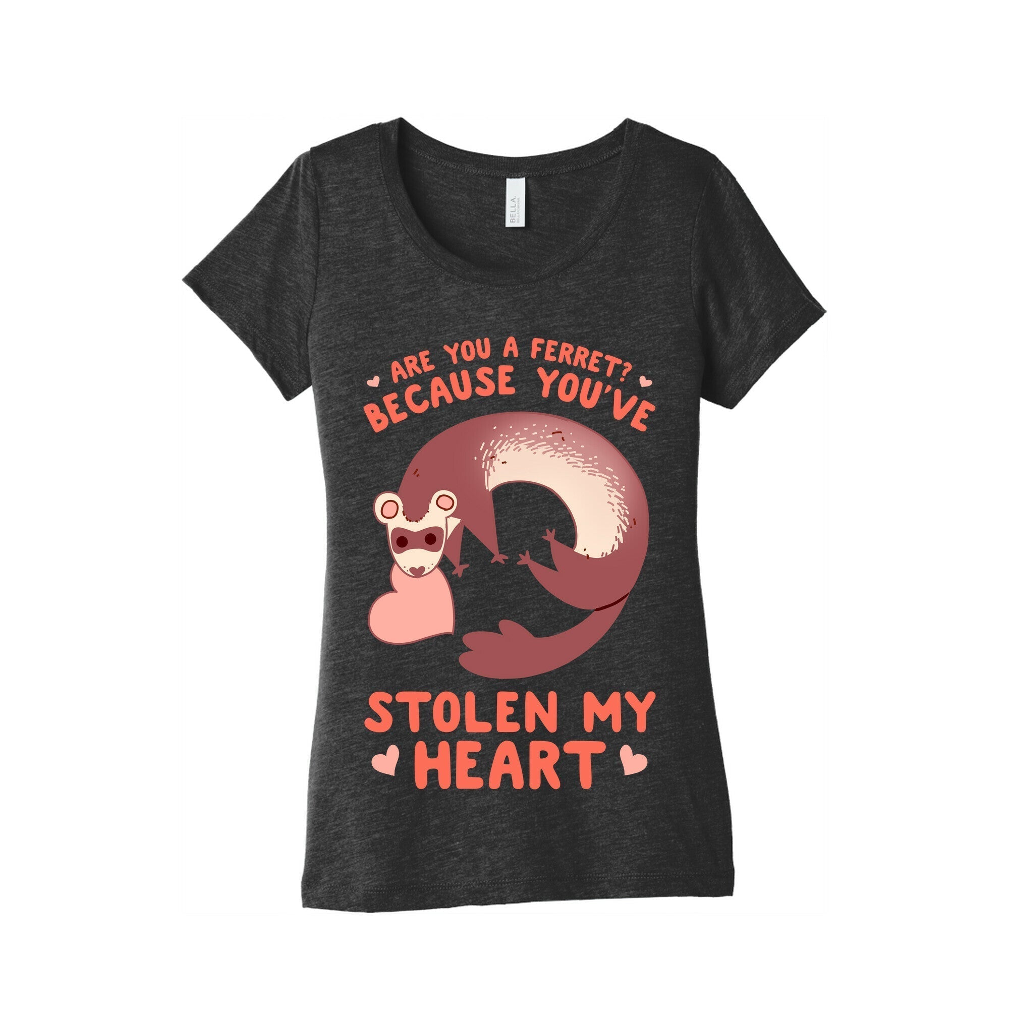 Are You A Ferret? Because You've Stolen My Heart Women's Triblend Tee Hoodie, Sweatshirt | CoreVibeTees.com (Image 2)