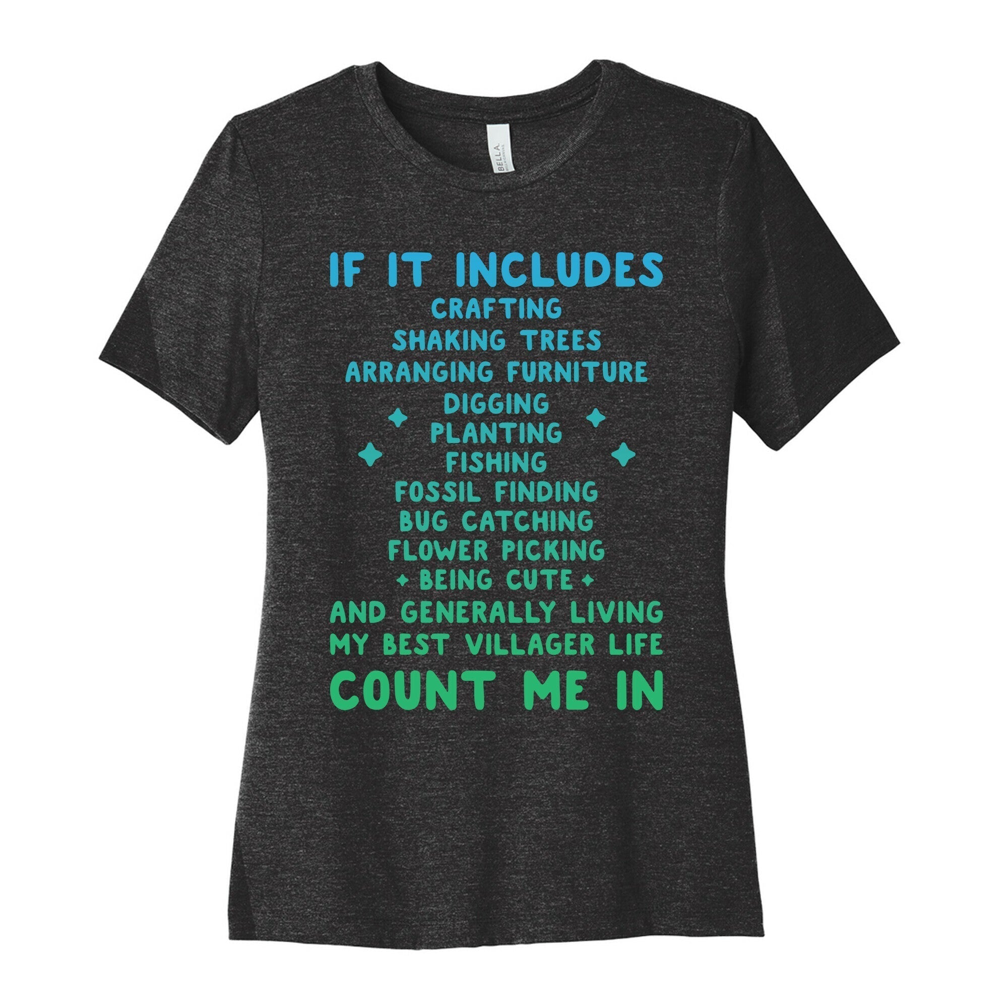 Animal Crossing Activities Count Me In Women's Cotton Tee Hoodie, Sweatshirt | CoreVibeTees.com (Image 1)