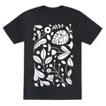 Black and White Plant Pattern Unisex Triblend Tee Hoodie, Sweatshirt | CoreVibeTees.com (Image 1)