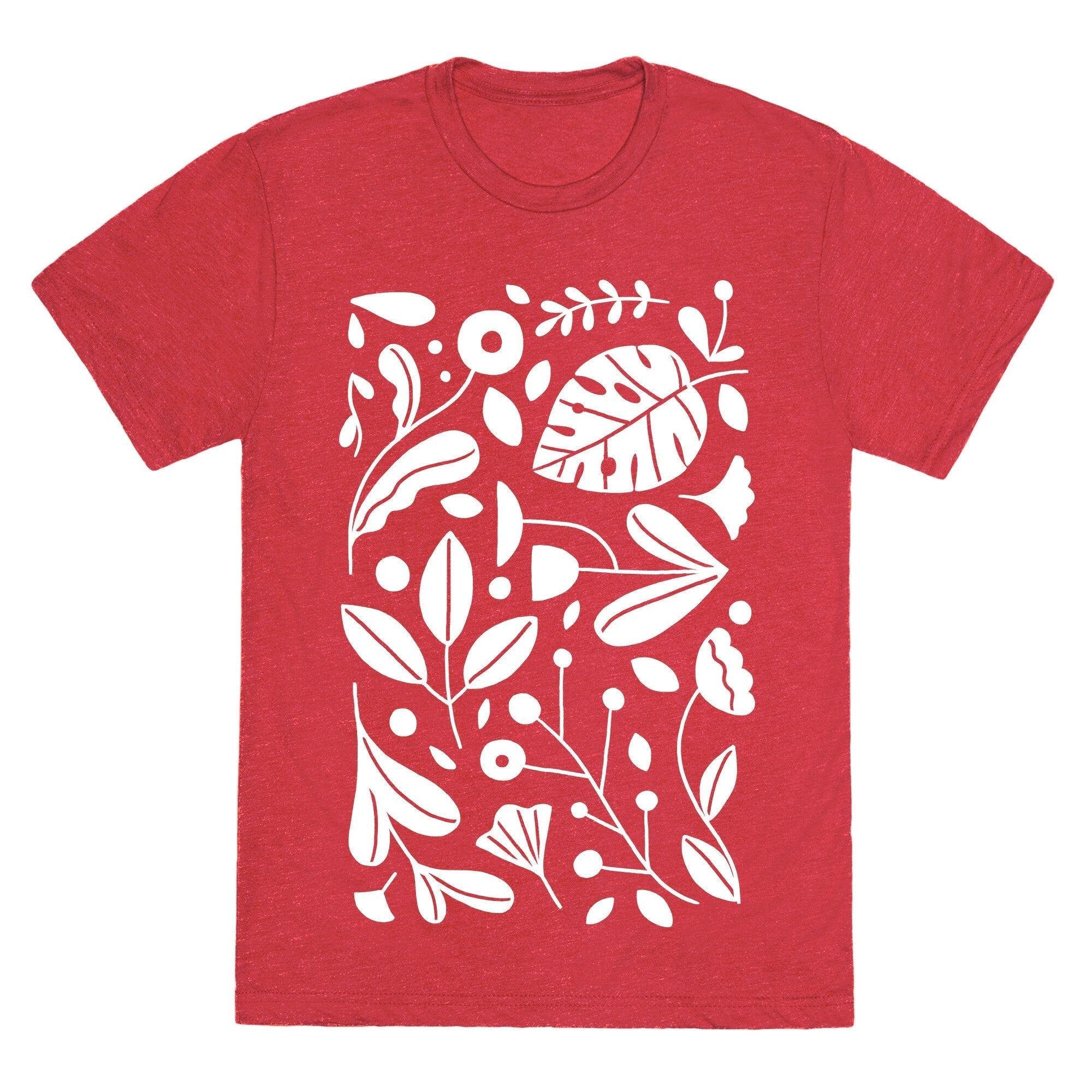 Black and White Plant Pattern Unisex Triblend Tee Hoodie, Sweatshirt | CoreVibeTees.com (Image 4)